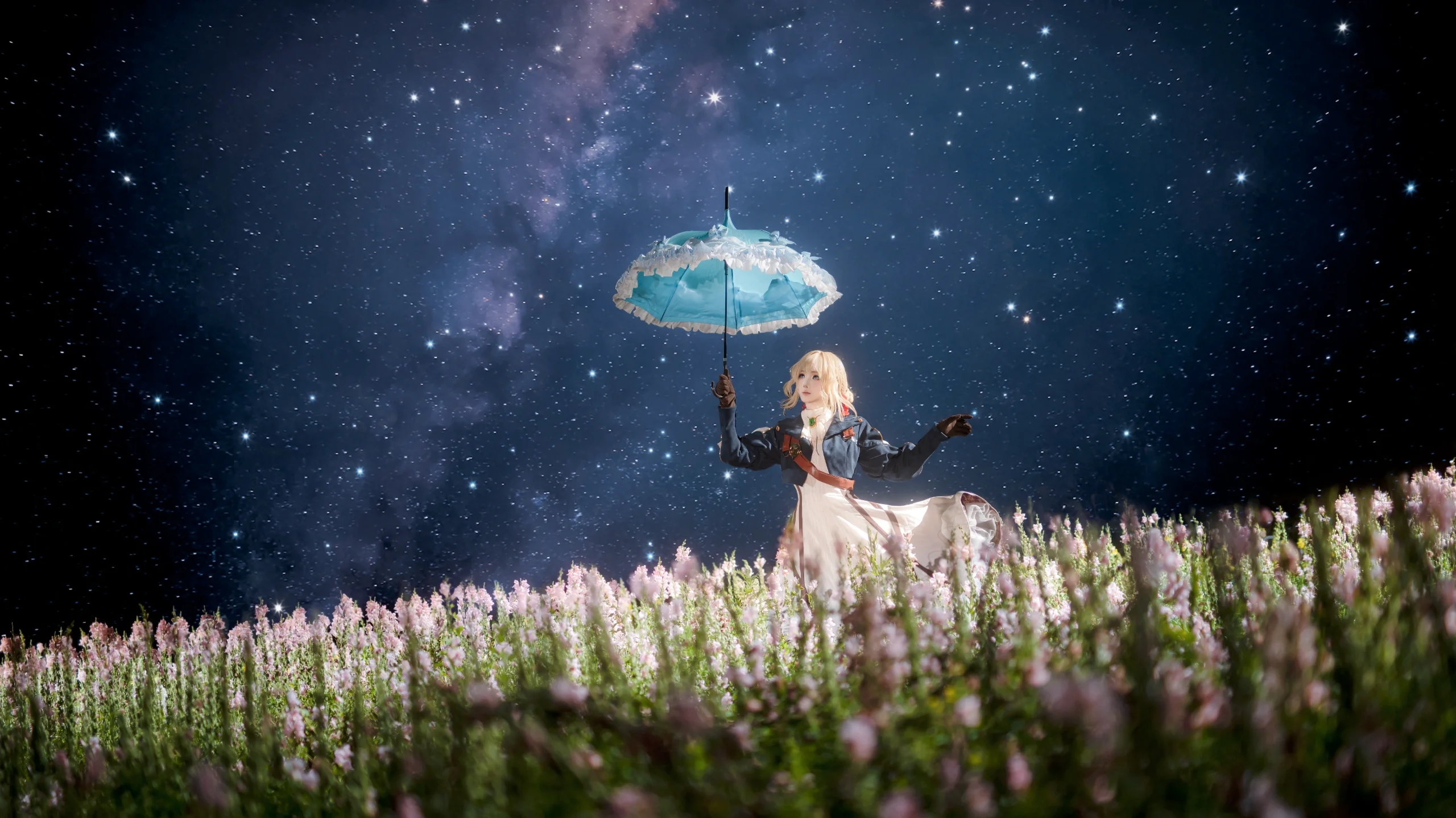 【薇尔莉特cos】紫罗兰永恒花园的星空与花海 - 第 2 张