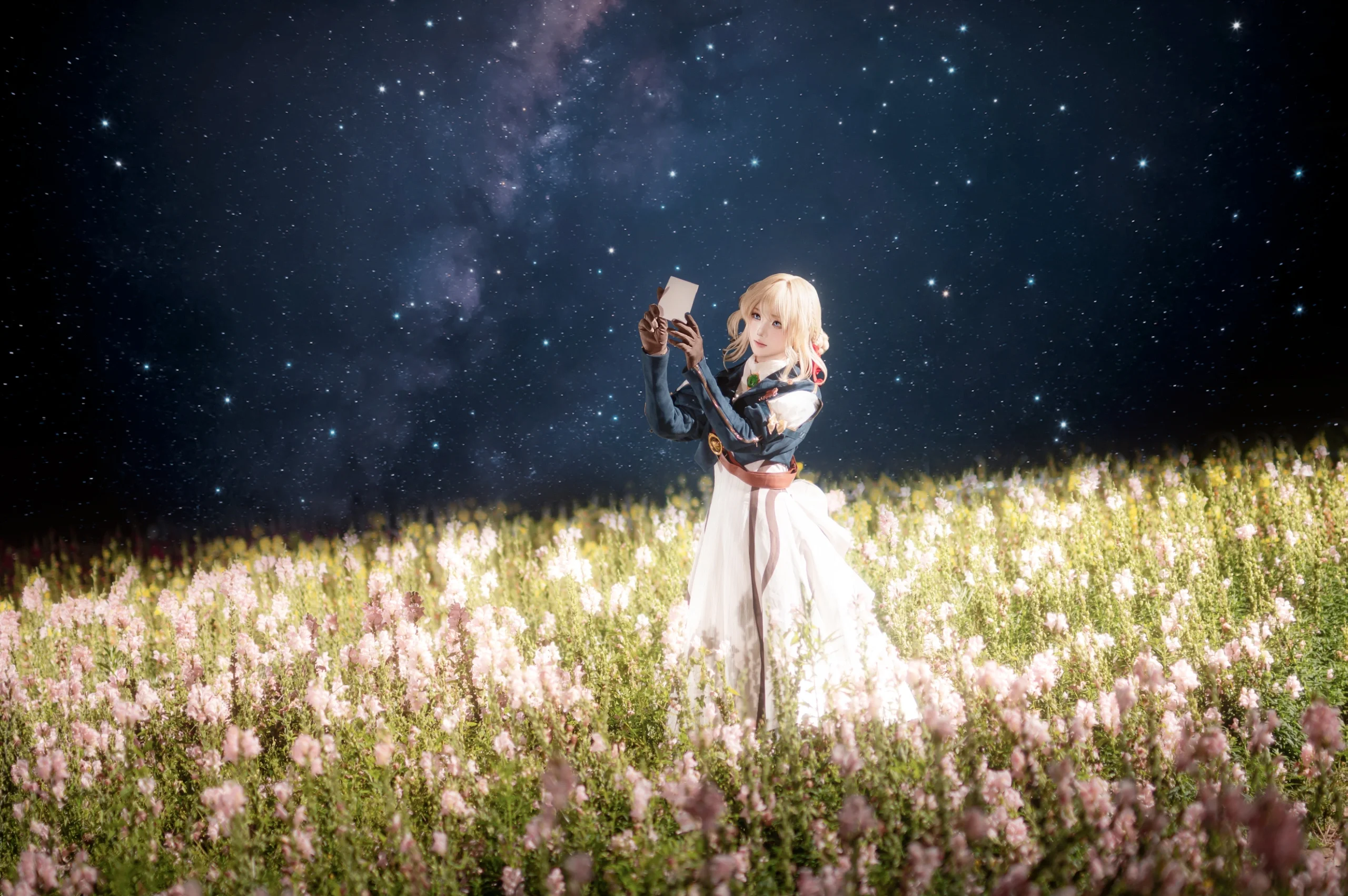 【薇尔莉特cos】紫罗兰永恒花园的星空与花海 - 第 3 张