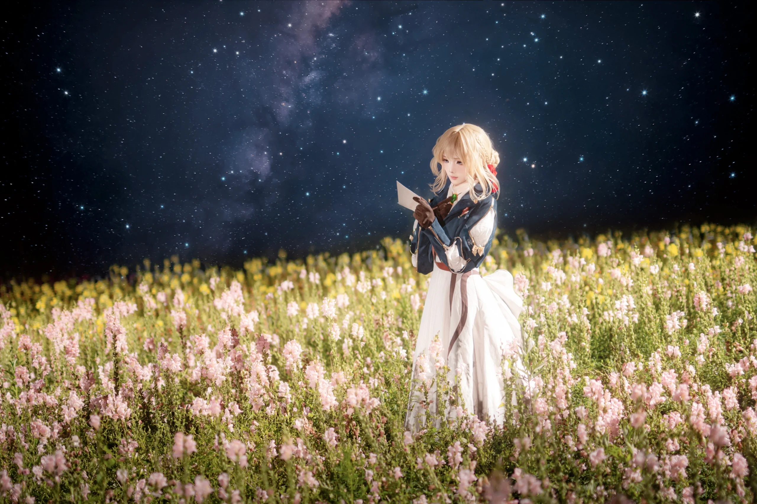 【薇尔莉特cos】紫罗兰永恒花园的星空与花海 - 第 5 张