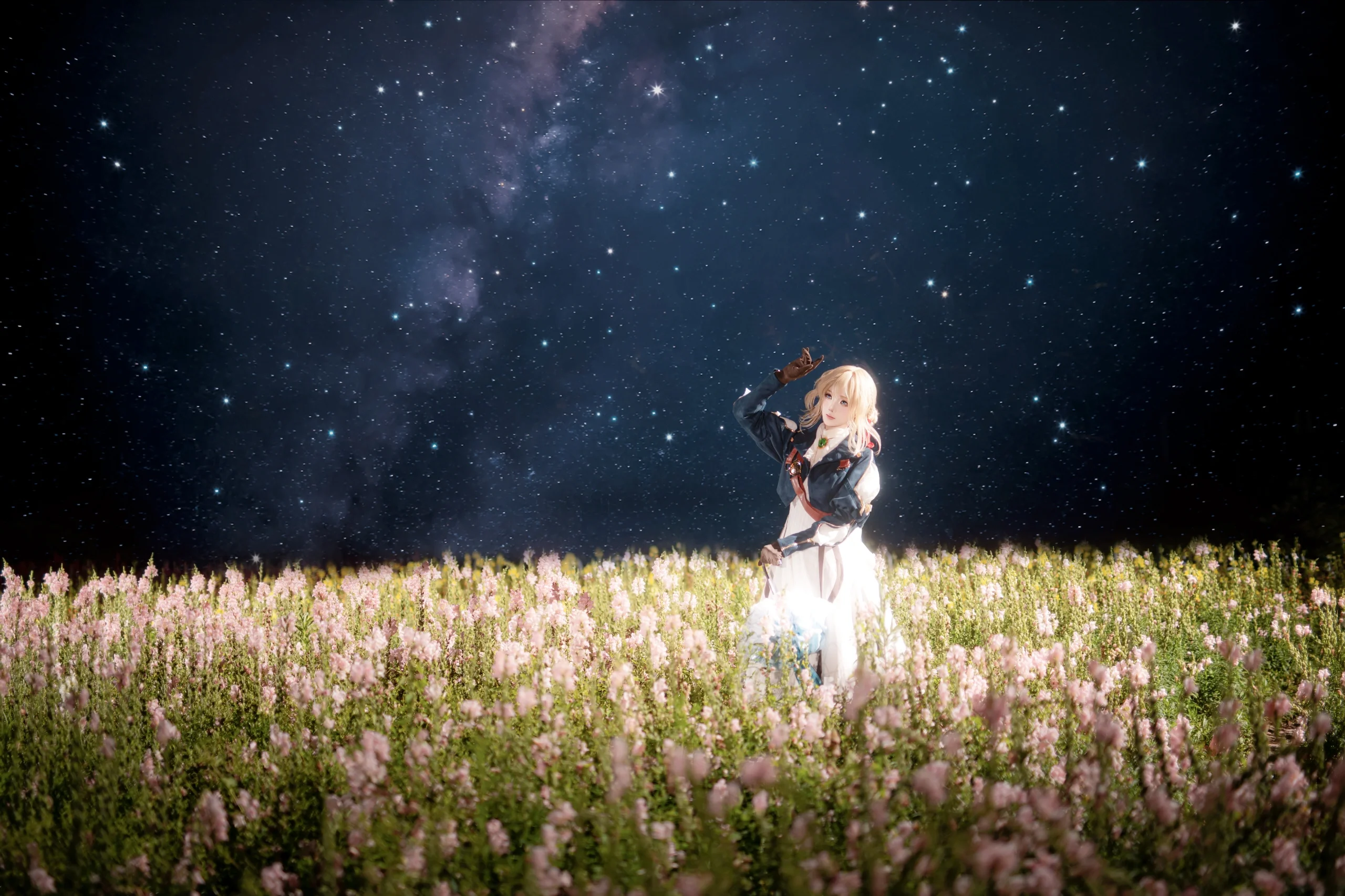 【薇尔莉特cos】紫罗兰永恒花园的星空与花海 - 第 6 张