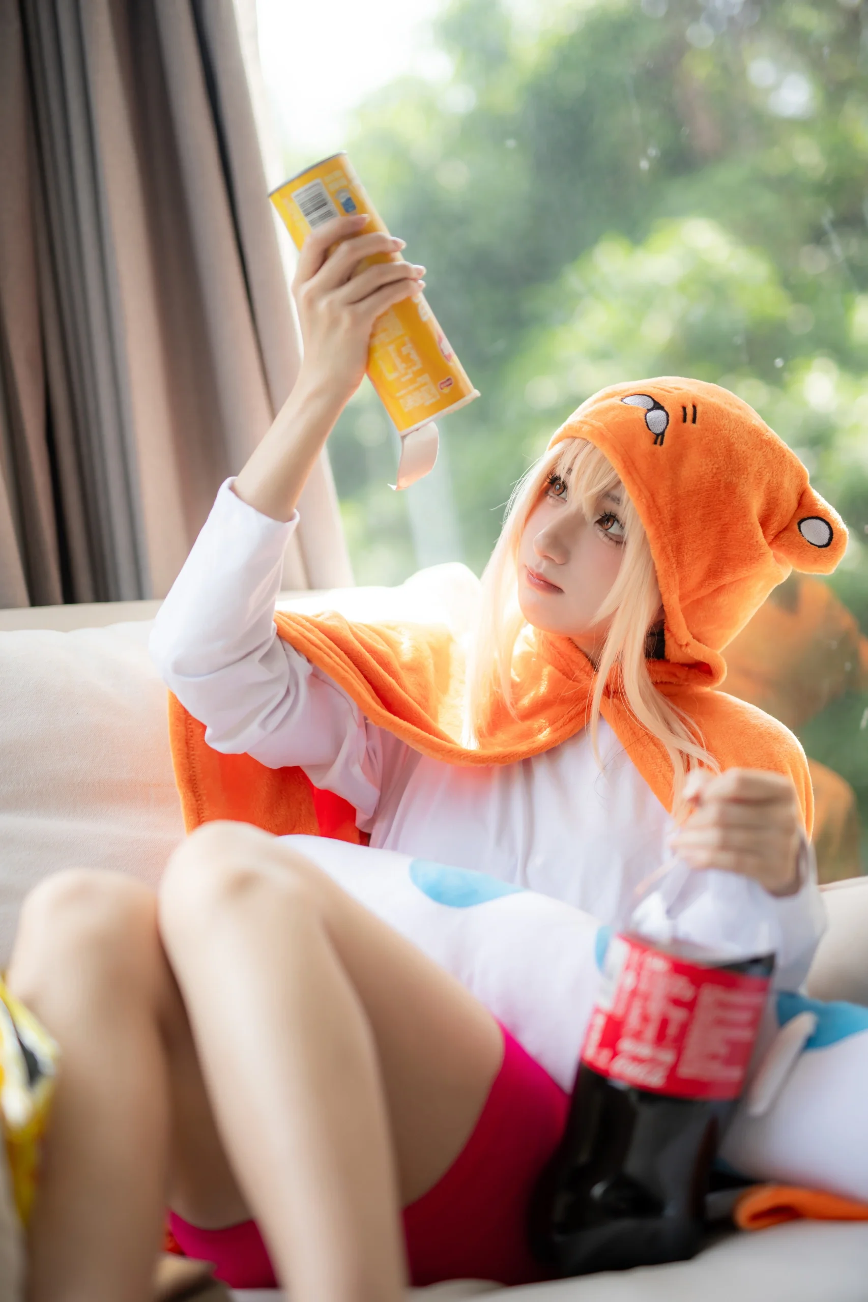 【干物妹小埋cos】宅家日常，碳酸饮料与游戏机的快乐 - 第 1 张