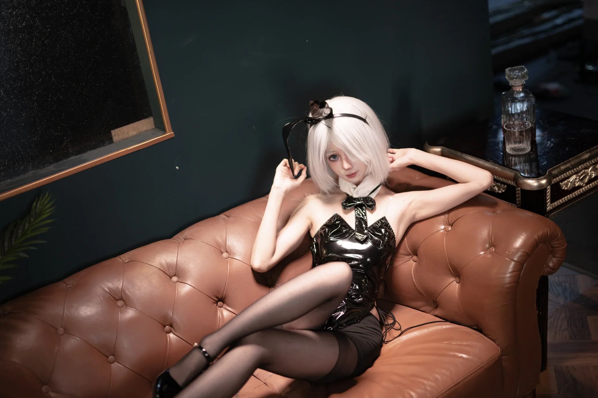【2B cos】尼尔机械纪元，兔女郎造型解锁酒吧暗夜风情 - 第 4 张
