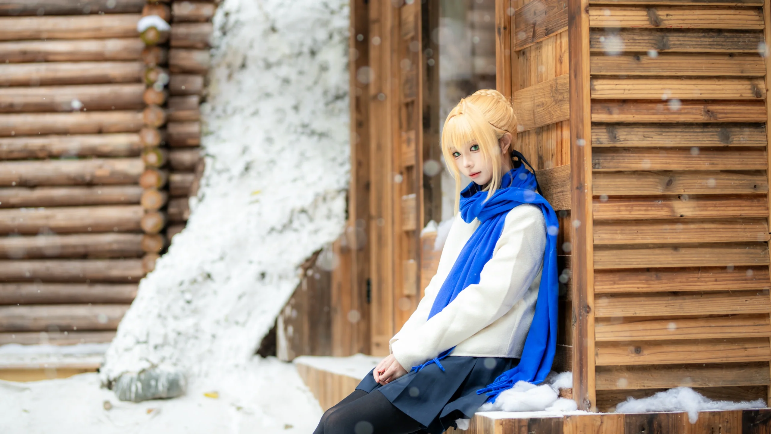 【Saber cos】Fate系列，冬日木屋裡的初雪記憶 - 第 3 張