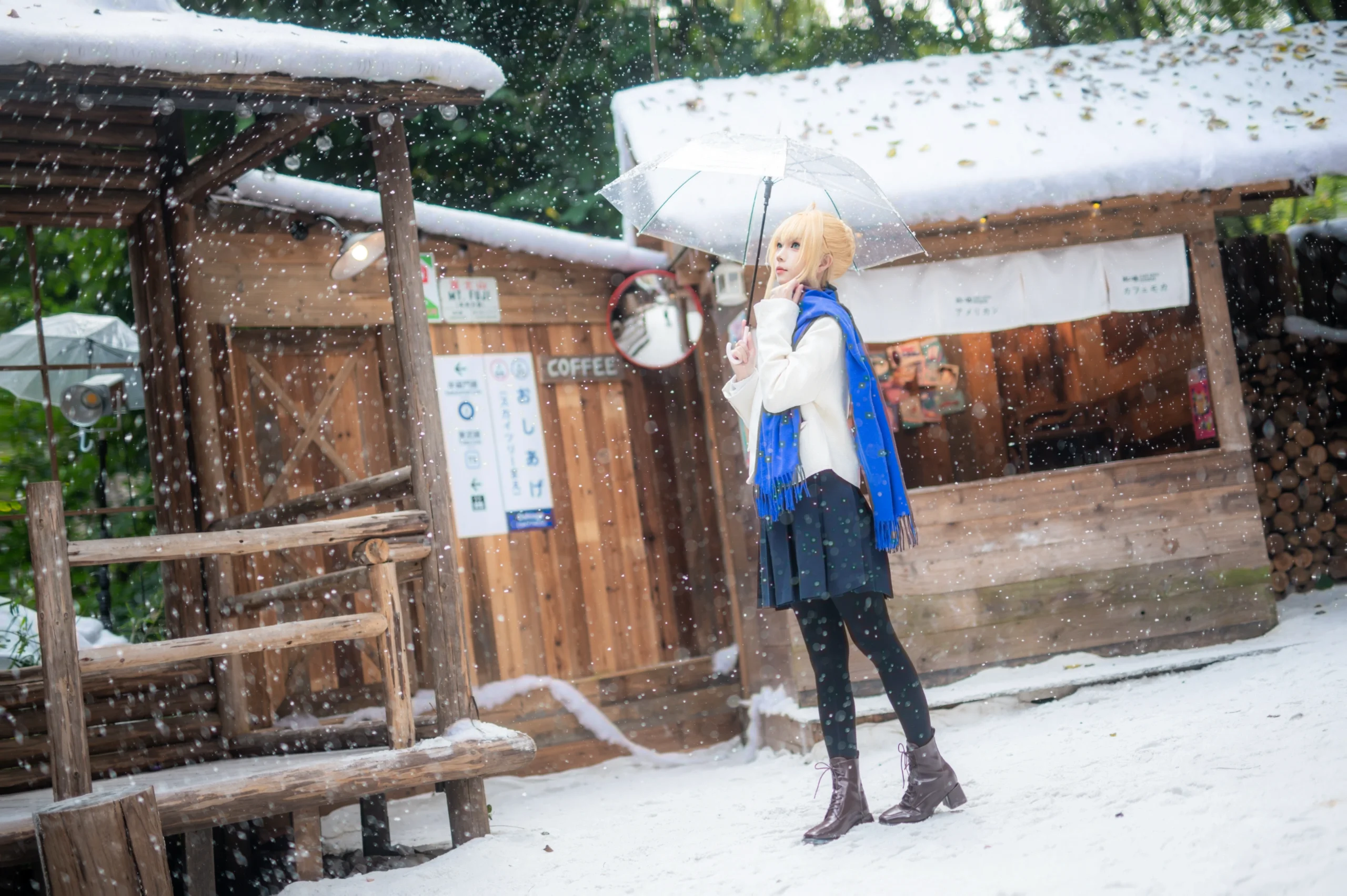 【Saber cos】Fate系列，冬日木屋裡的初雪記憶 - 第 4 張