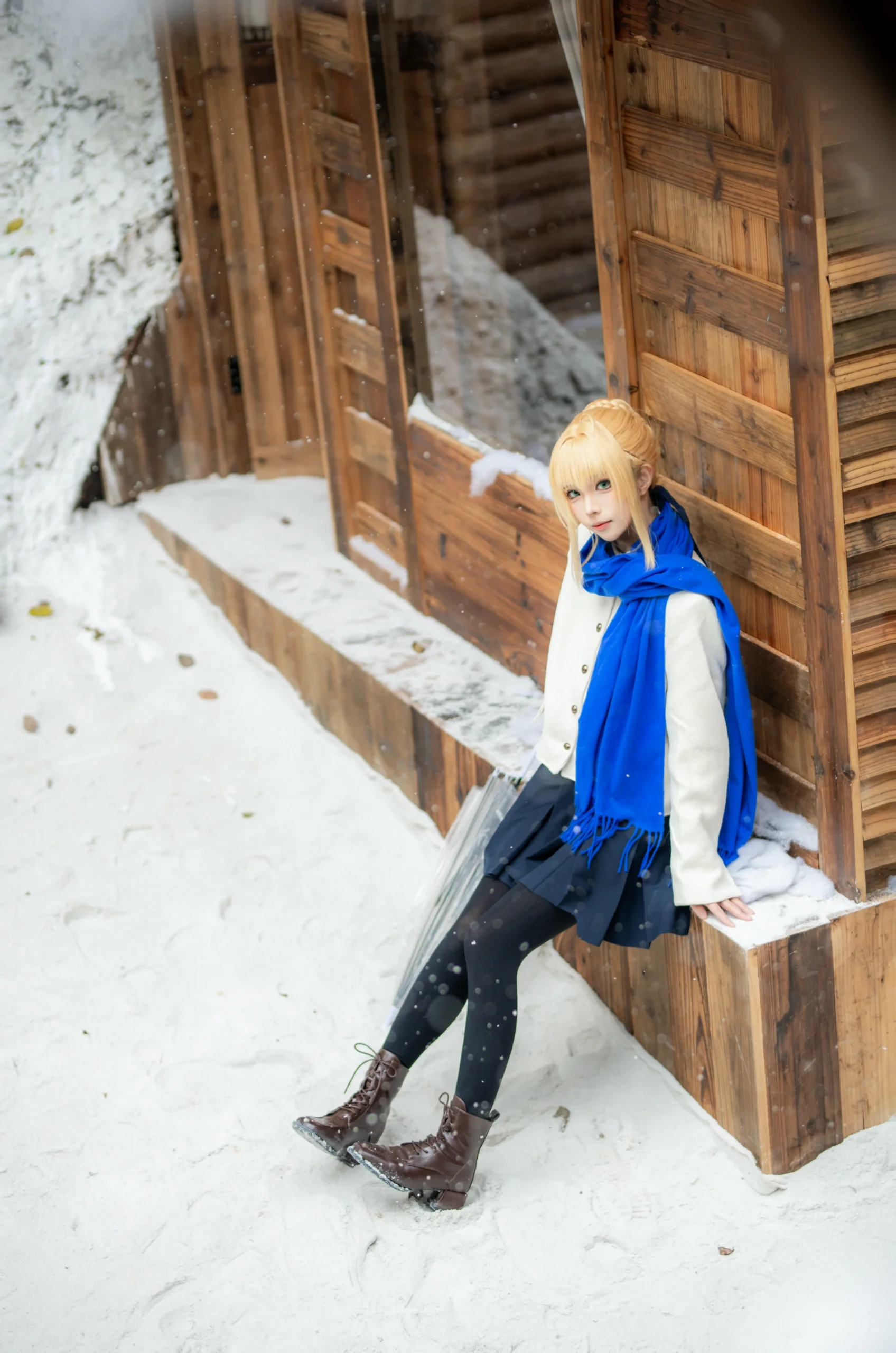 【Saber cos】Fate系列，冬日木屋裡的初雪記憶 - 第 5 張