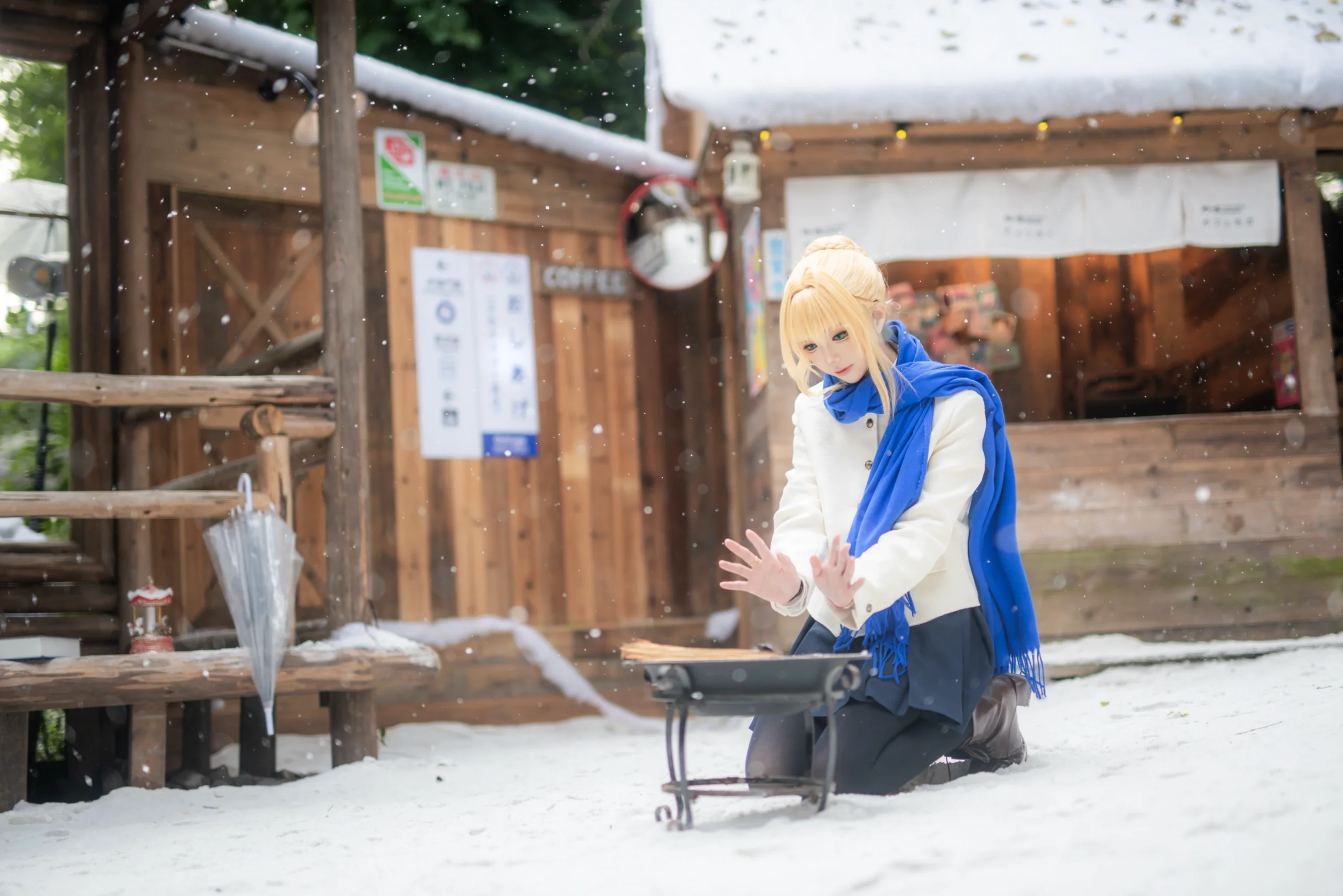 【Saber cos】Fate系列，冬日木屋裡的初雪記憶 - 第 6 張