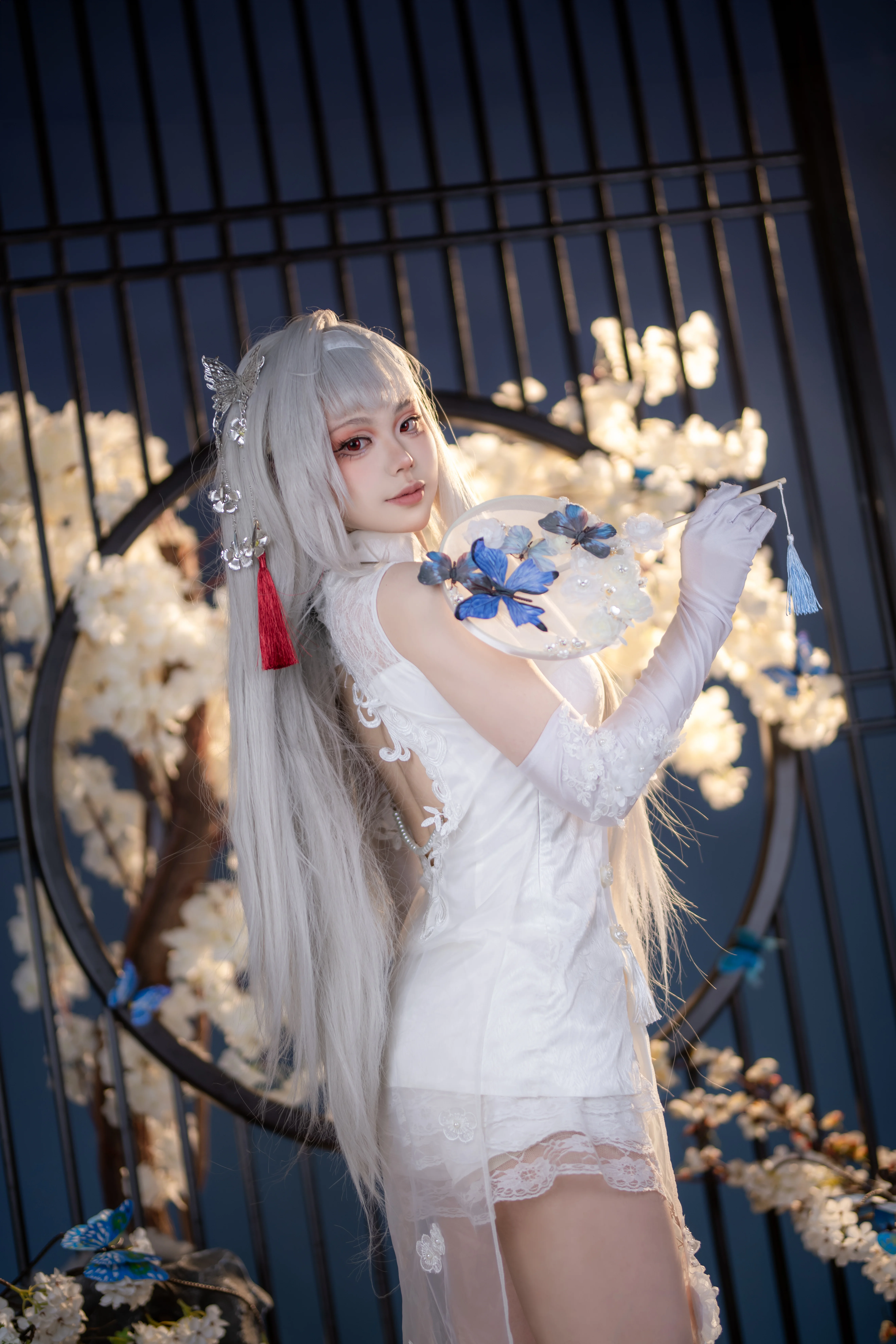 【神罚cos】胜利女神旗袍造型，纯白与中式古典的碰撞 - 第 5 张