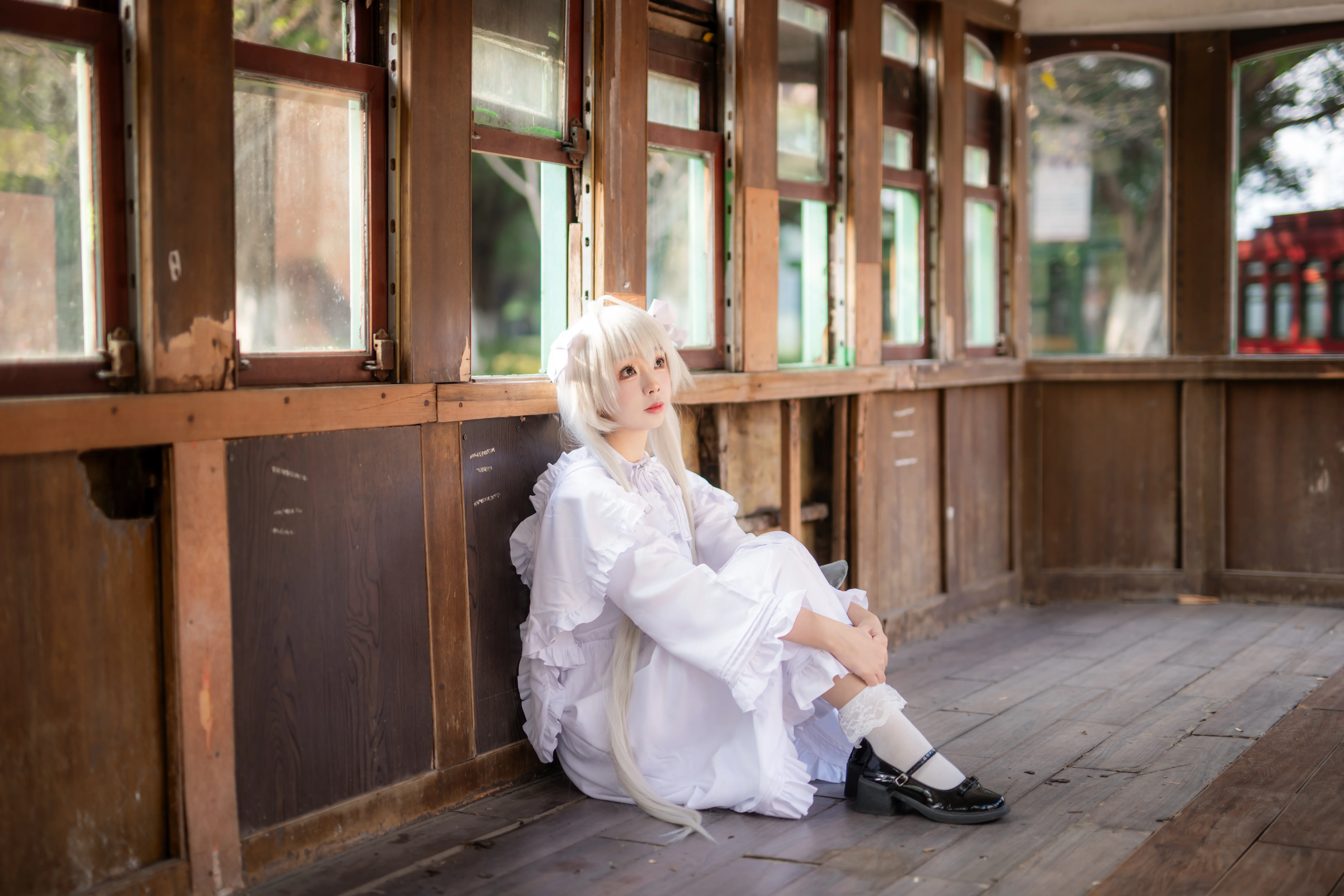 【春日野穹 コスプレ】ヨスガノソラのレトロ列車、静かな午後を切り取って - 11 枚目