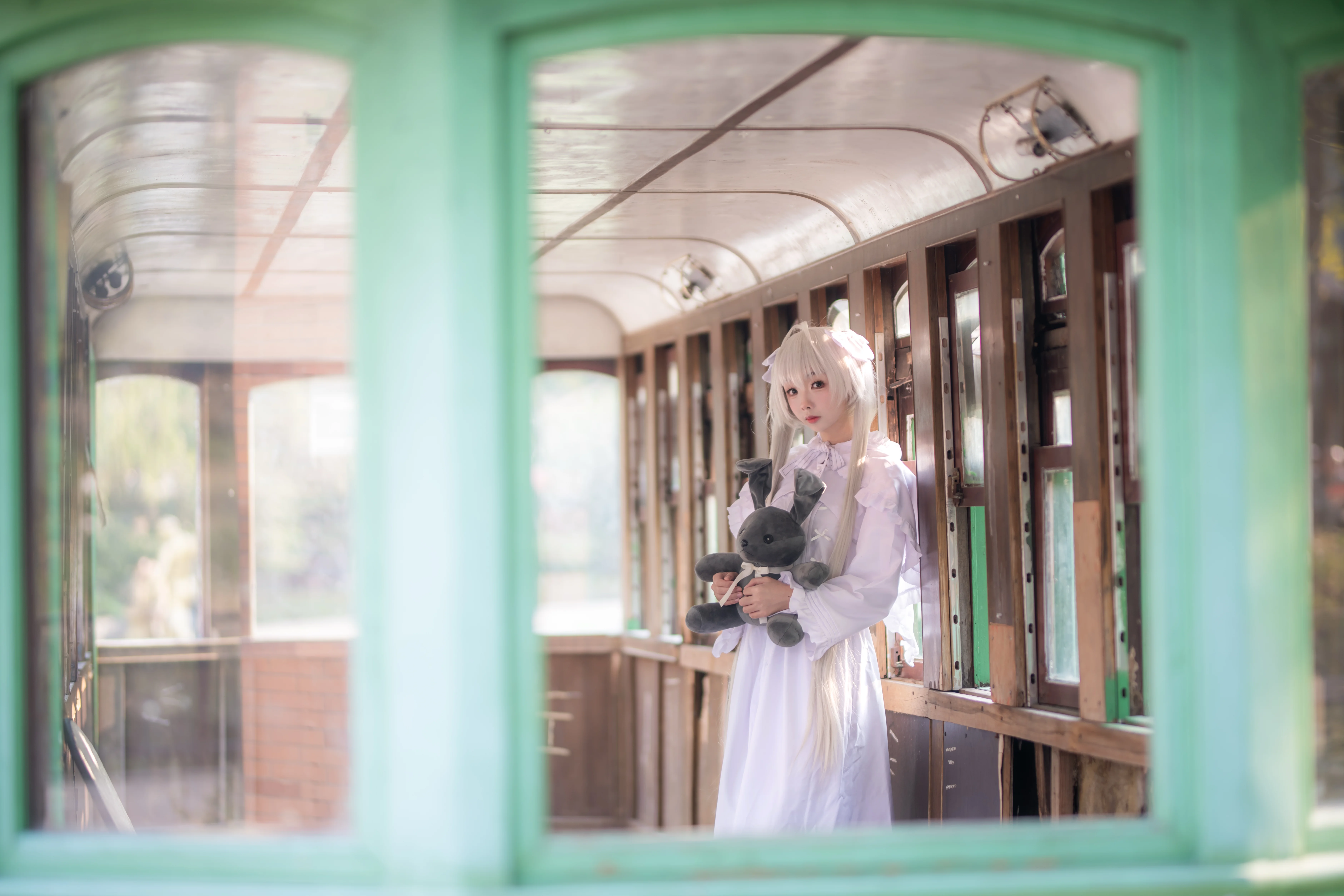 【春日野穹 コスプレ】ヨスガノソラのレトロ列車、静かな午後を切り取って - 7 枚目