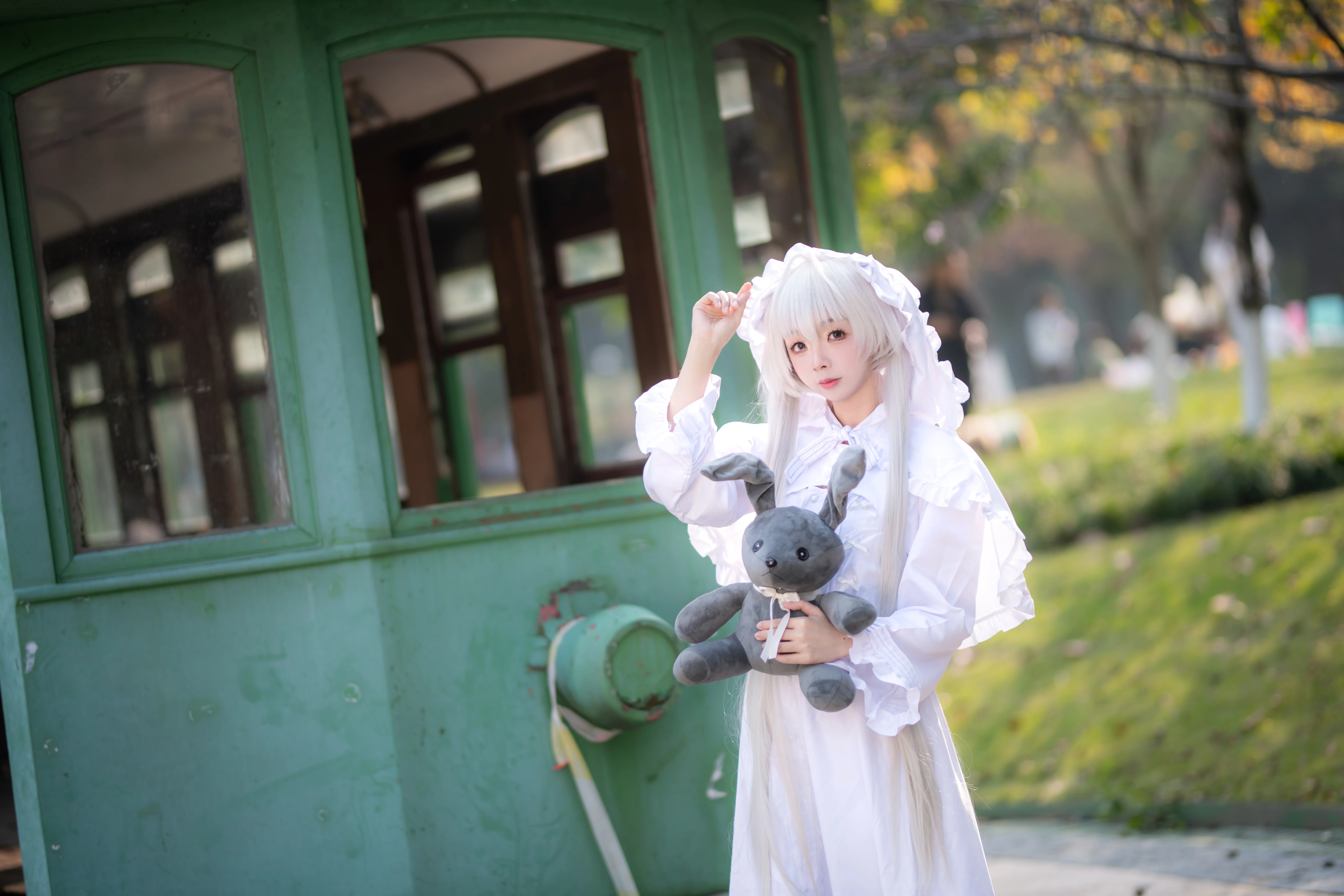 【春日野穹 コスプレ】ヨスガノソラのレトロ列車、静かな午後を切り取って - 8 枚目