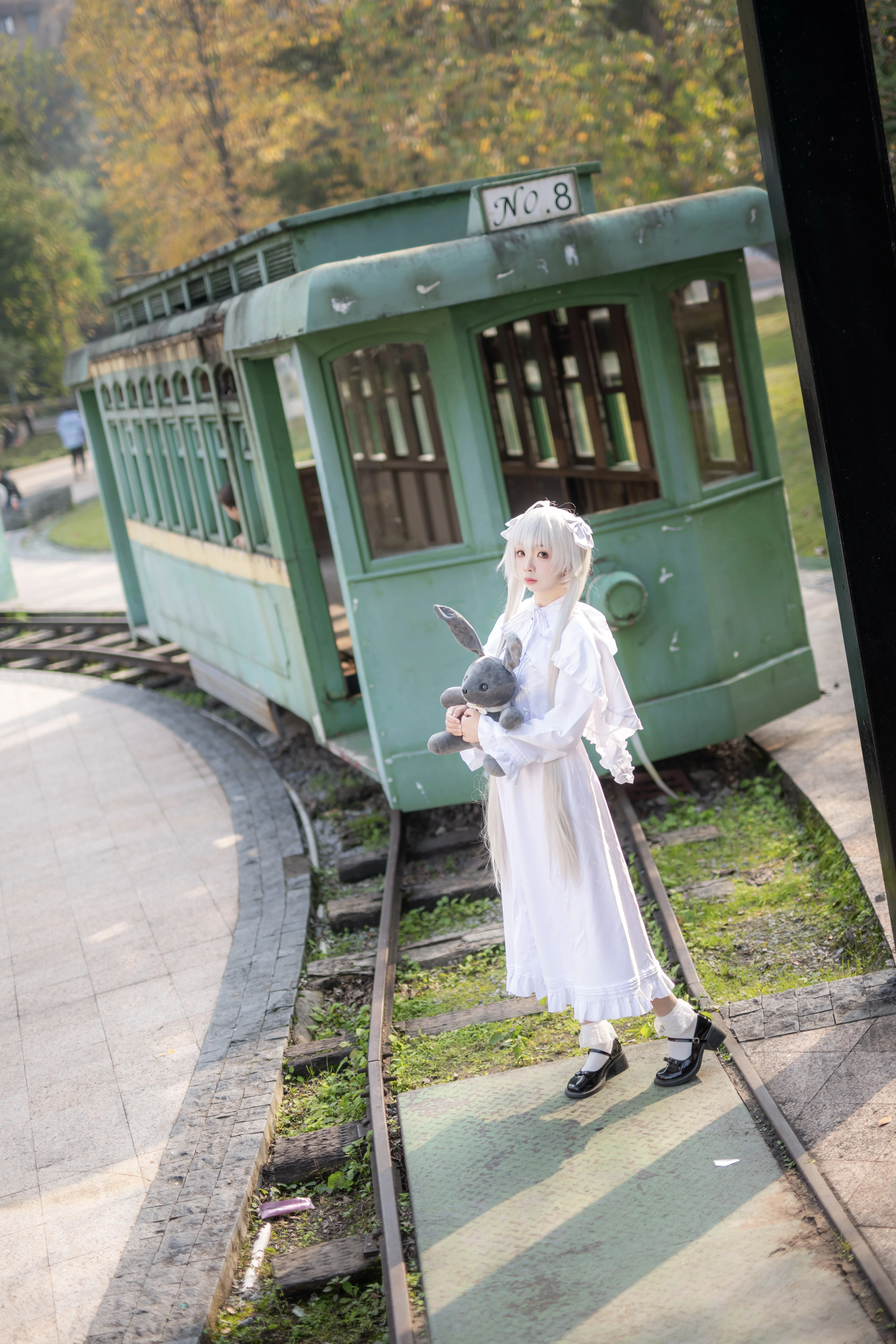 【春日野穹 コスプレ】ヨスガノソラのレトロ列車、静かな午後を切り取って - 9 枚目