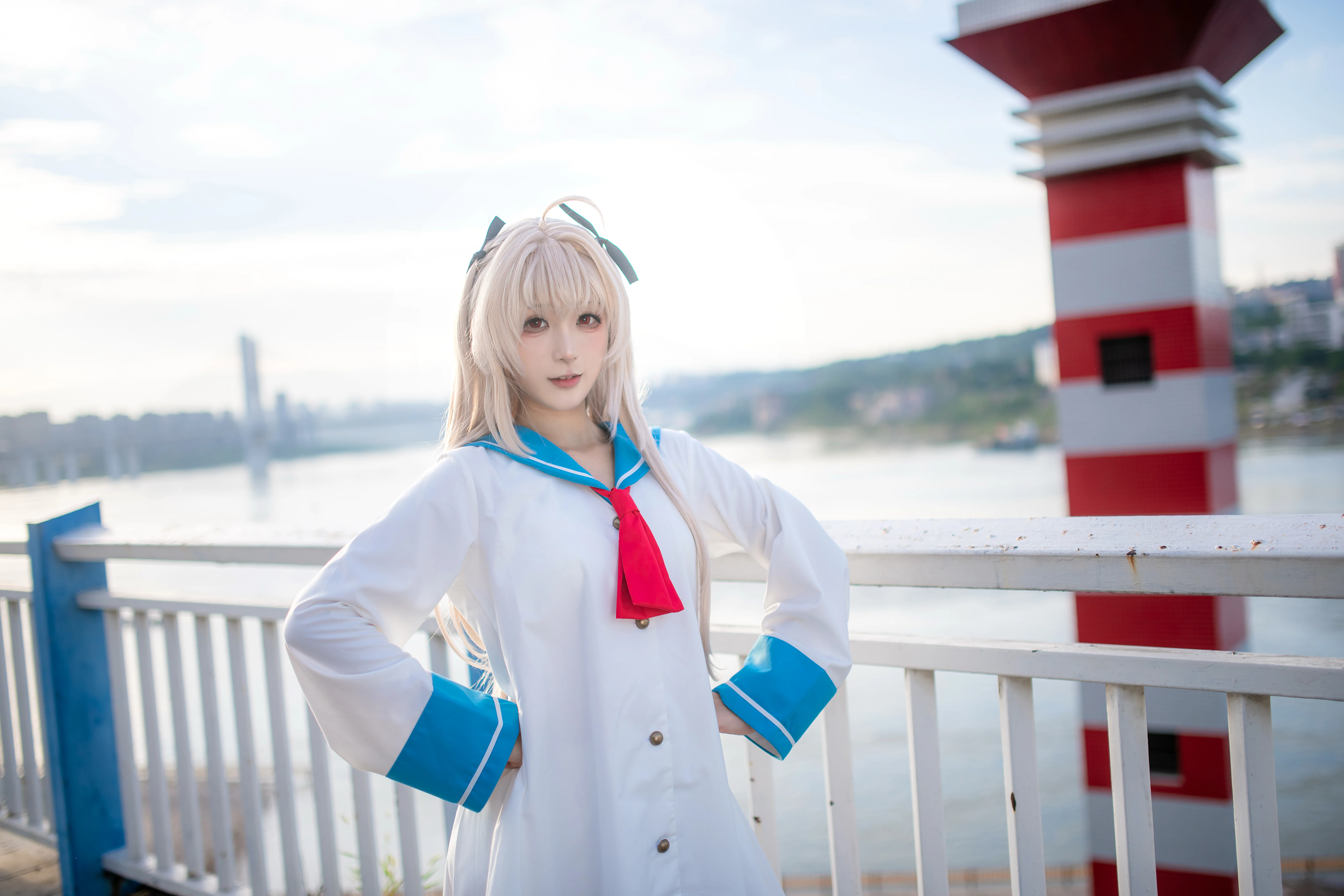 【亞託莉cos】白藍水手服與重慶江邊的清爽感 - 第 4 張