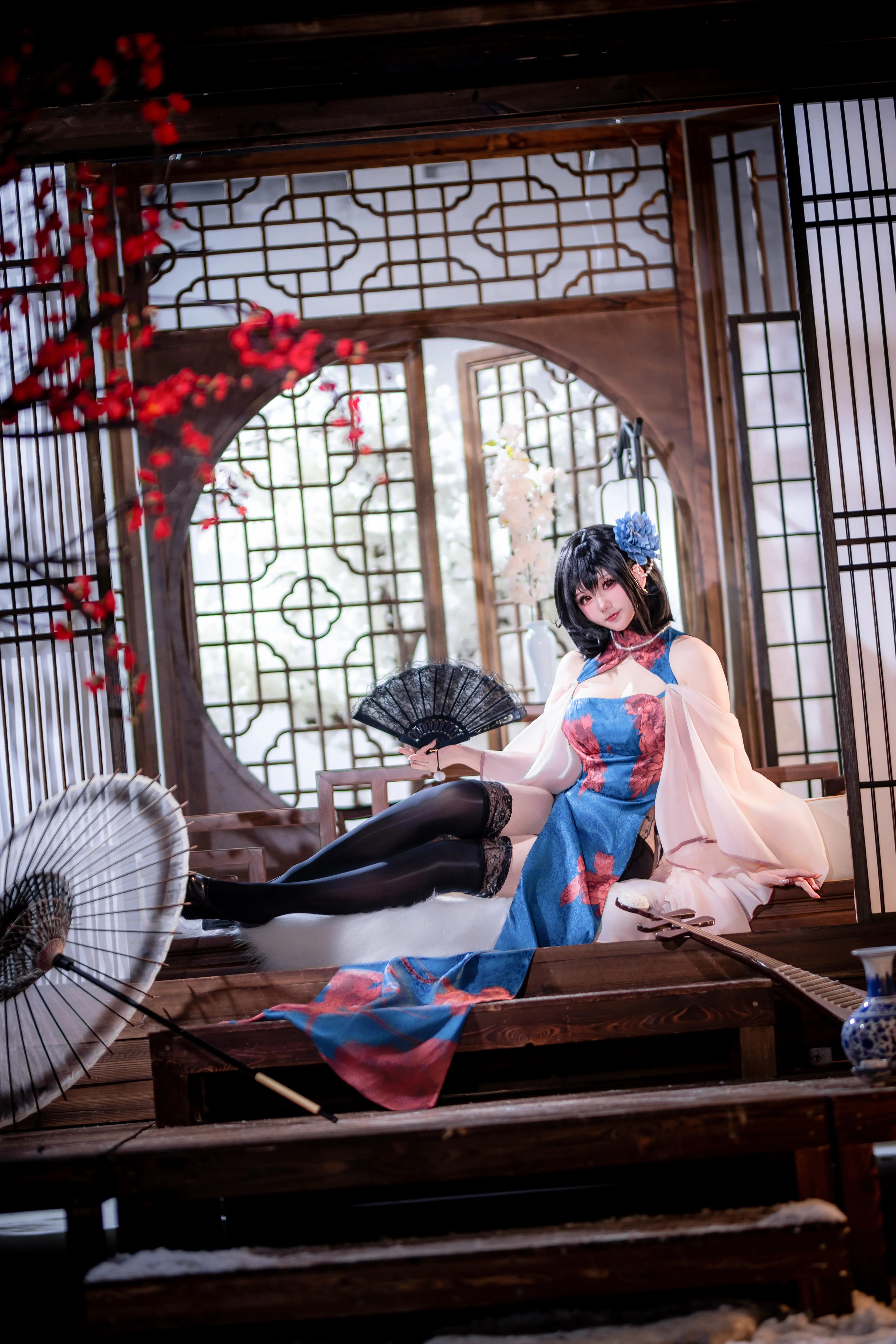 【建武cos】碧蓝航线，雪中红梅与国风旗袍 - 第 3 张