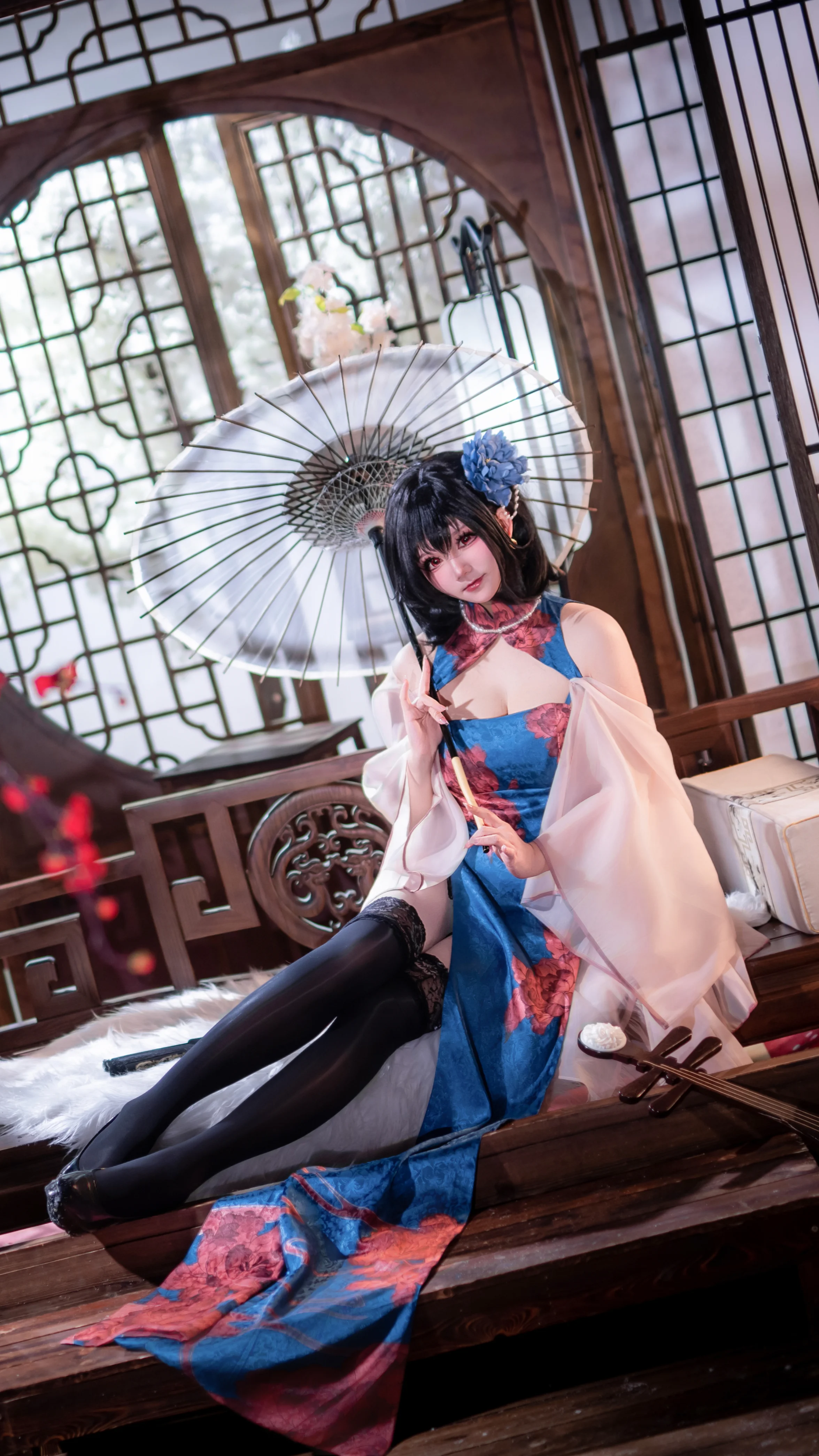 【建武cos】碧蓝航线，雪中红梅与国风旗袍 - 第 5 张