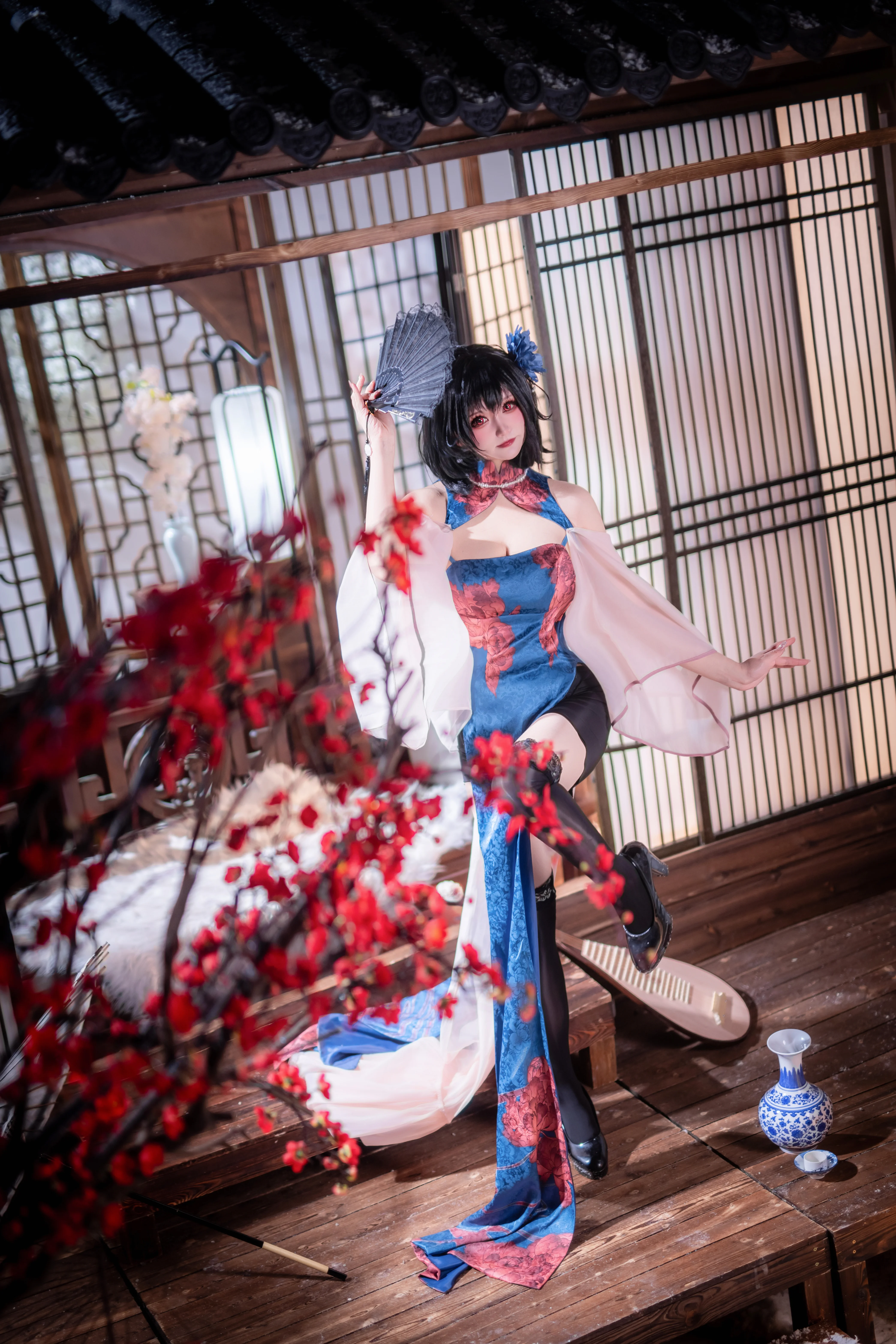 【建武cos】碧蓝航线，雪中红梅与国风旗袍