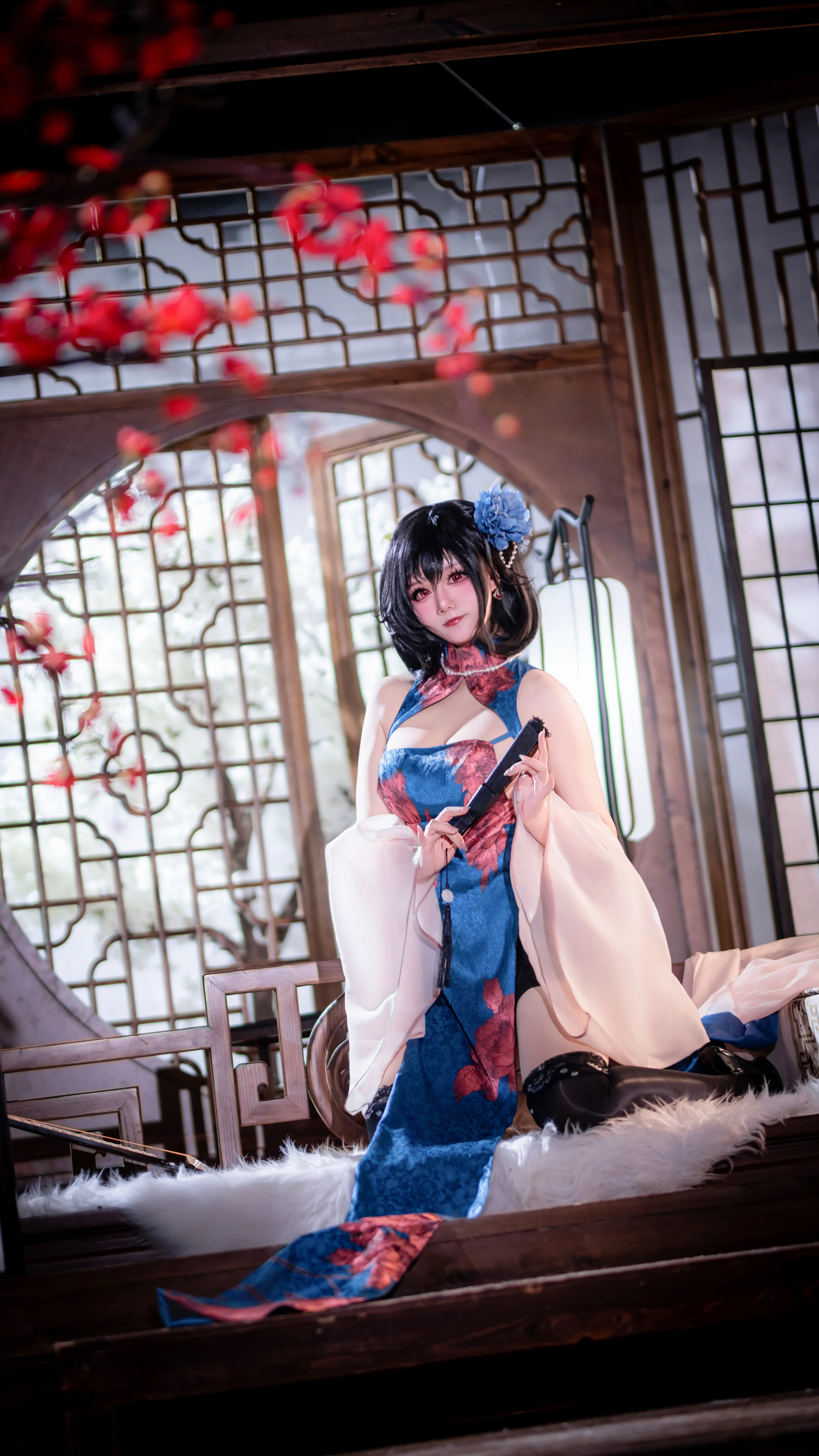 【建武cos】碧蓝航线，雪中红梅与国风旗袍 - 第 7 张