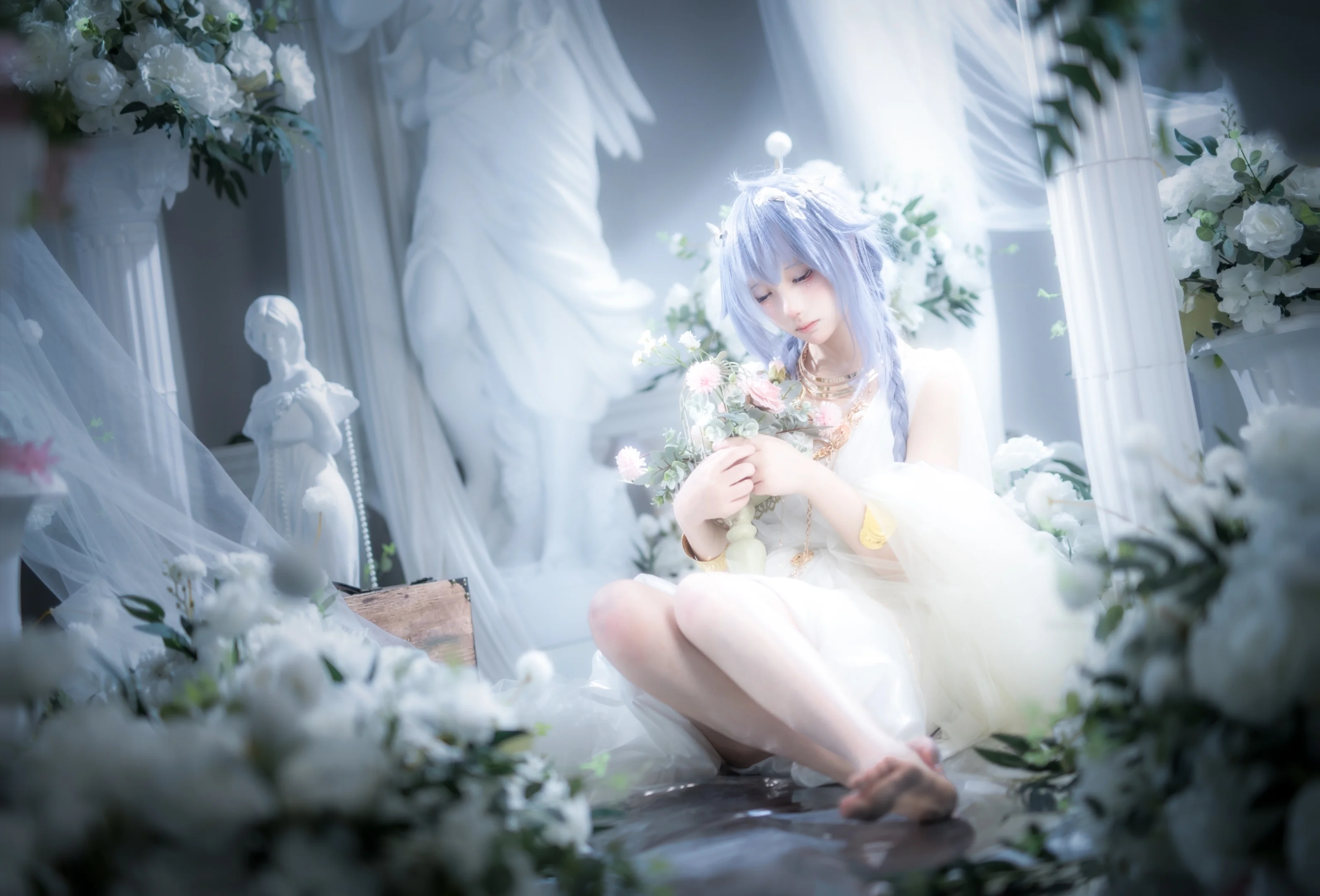 【洛琪希cos】無職轉生，希臘神殿裡的藍髮神明 - 第 2 張