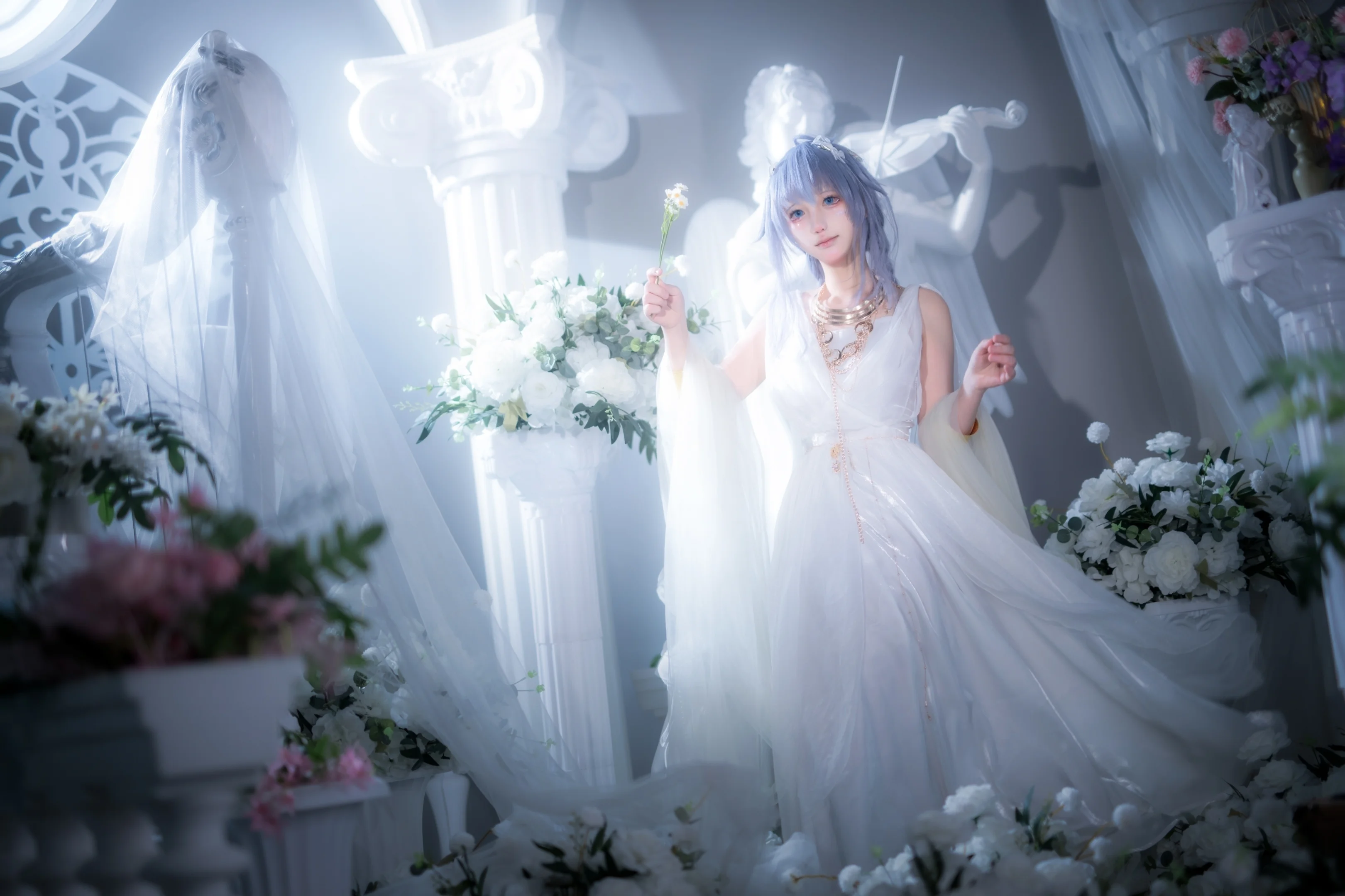 【洛琪希cos】無職轉生，希臘神殿裡的藍髮神明 - 第 3 張