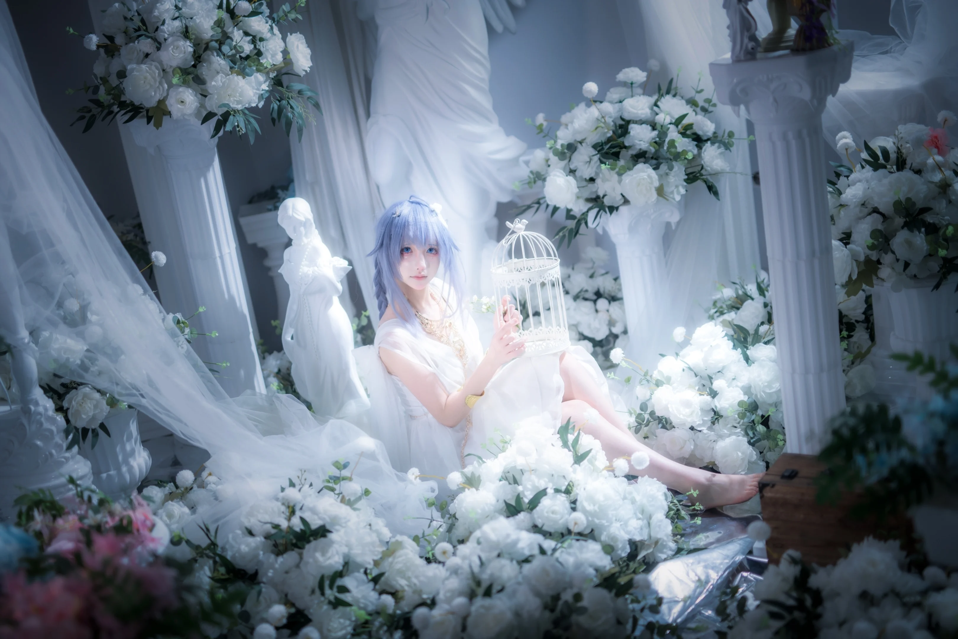 【洛琪希cos】无职转生，希腊神殿里的蓝发神明