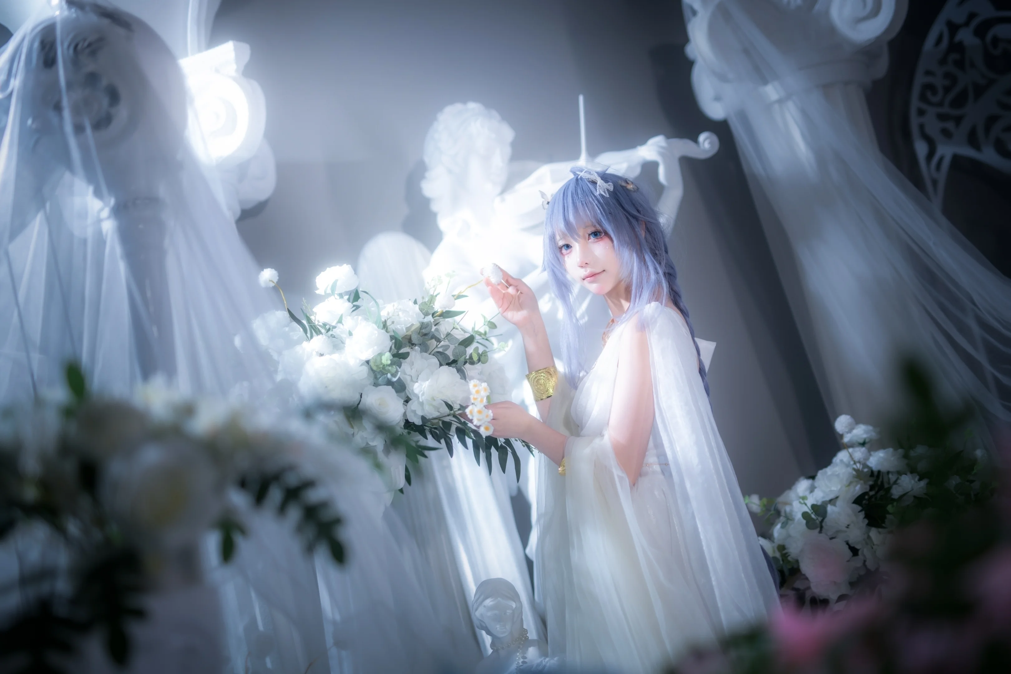 【洛琪希cos】無職轉生，希臘神殿裡的藍髮神明 - 第 6 張