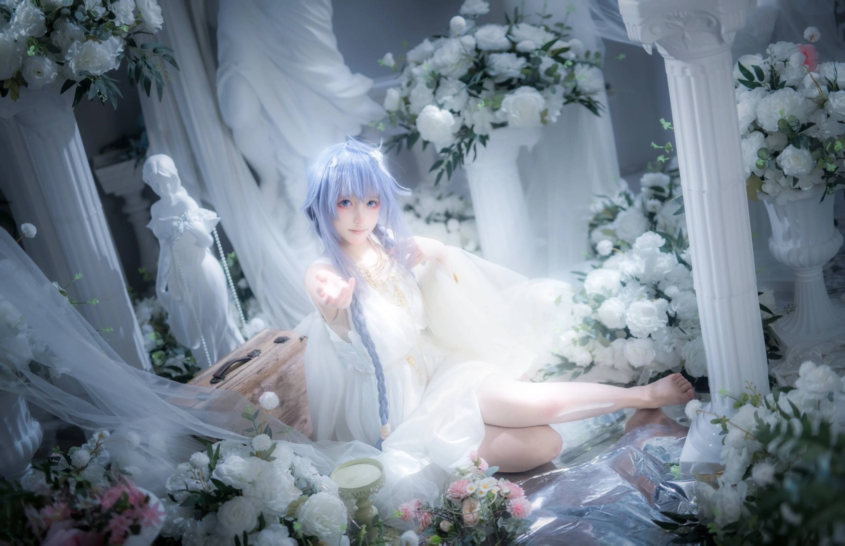【洛琪希cos】無職轉生，希臘神殿裡的藍髮神明 - 第 7 張