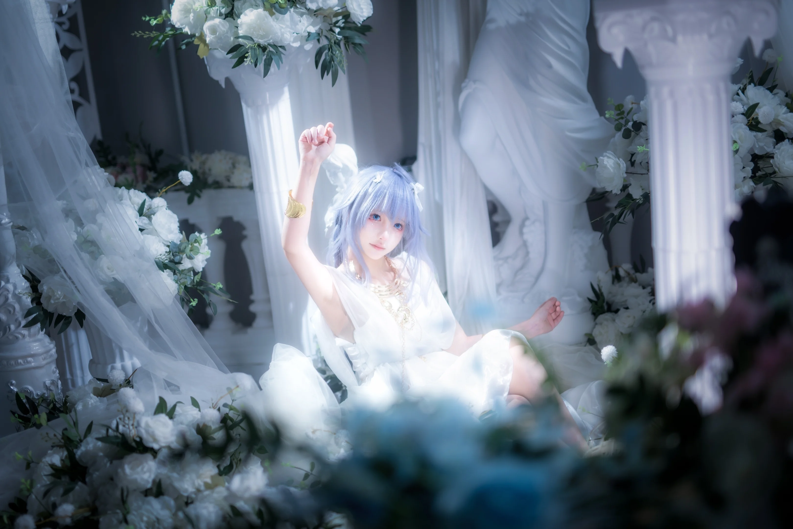 【洛琪希cos】無職轉生，希臘神殿裡的藍髮神明 - 第 8 張