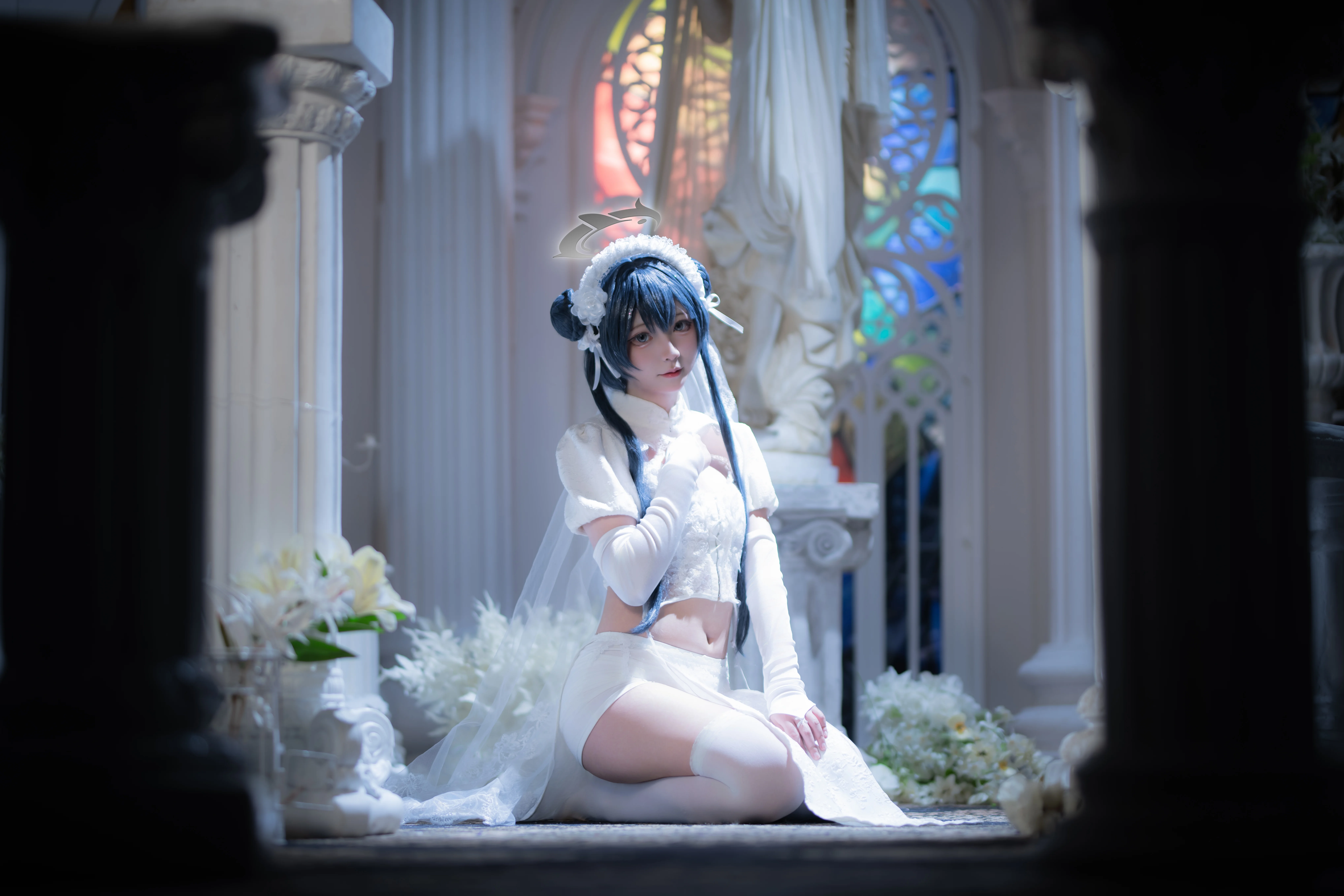 【妃咲cos】蔚蓝档案花嫁造型，等候sensei的白无垢风 - 第 11 张