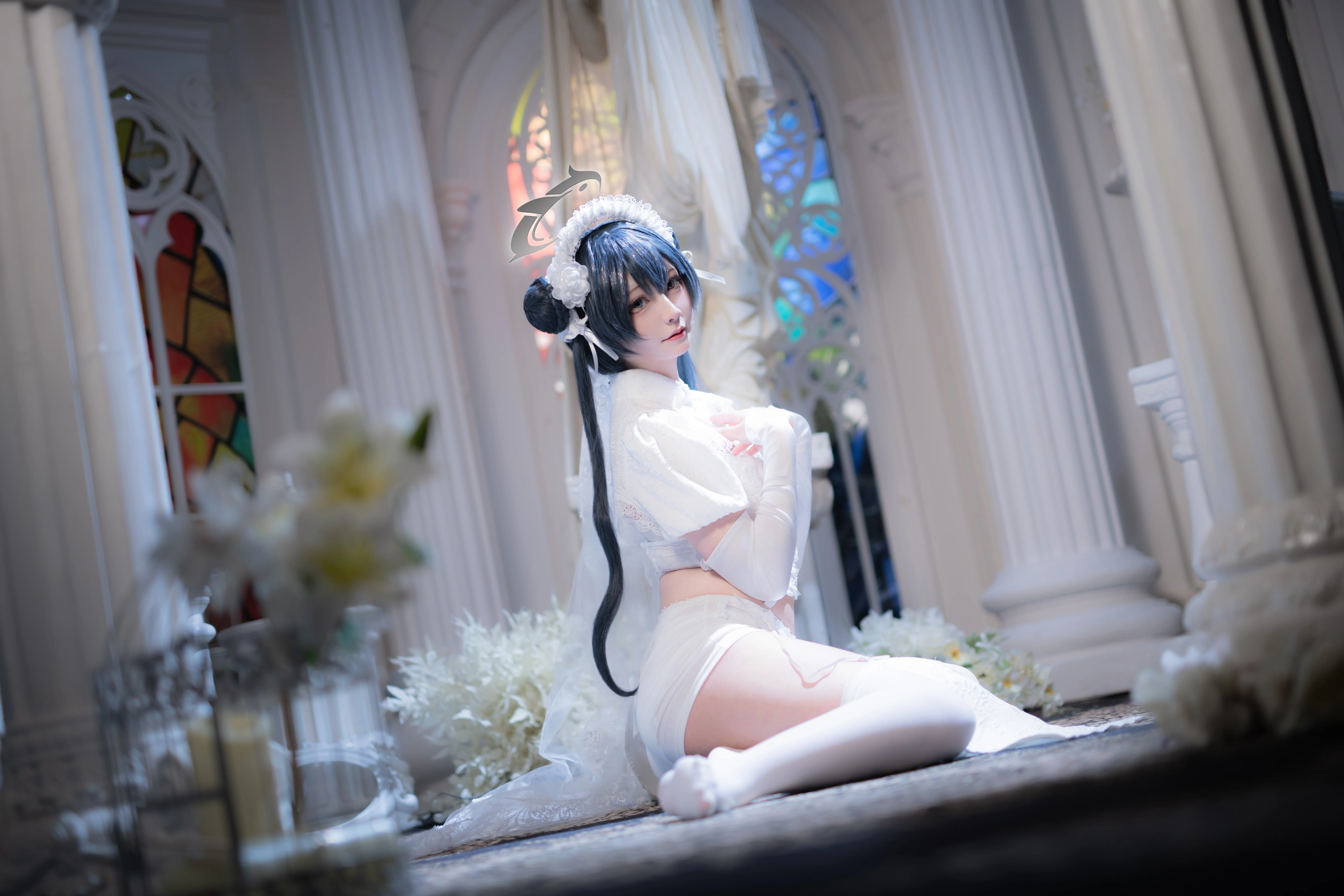 【妃咲cos】蔚蓝档案花嫁造型，等候sensei的白无垢风 - 第 7 张