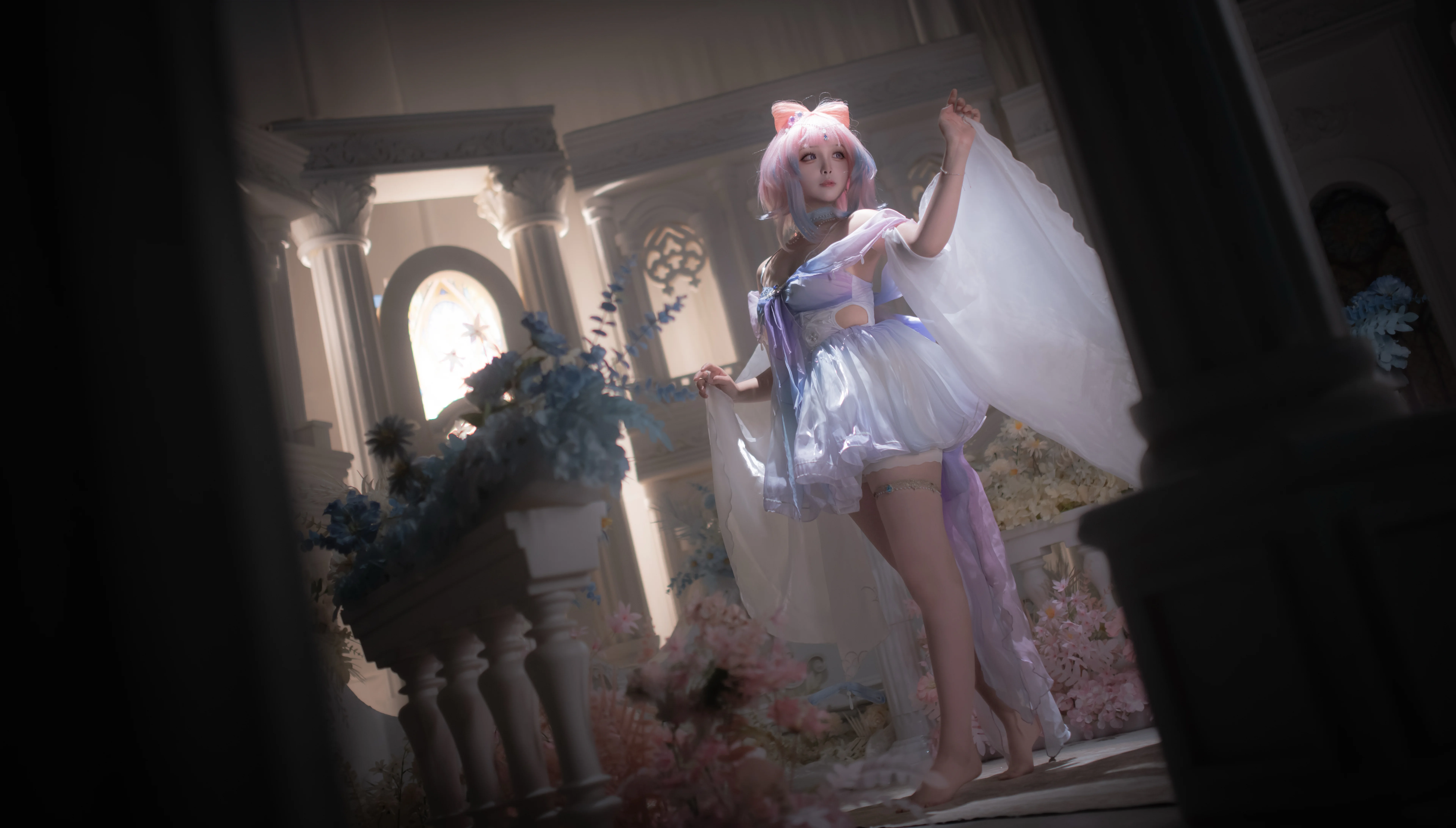 【珊瑚宮心海cos】原神裡的水色少女，教堂逆光氛圍感正片 - 第 6 張