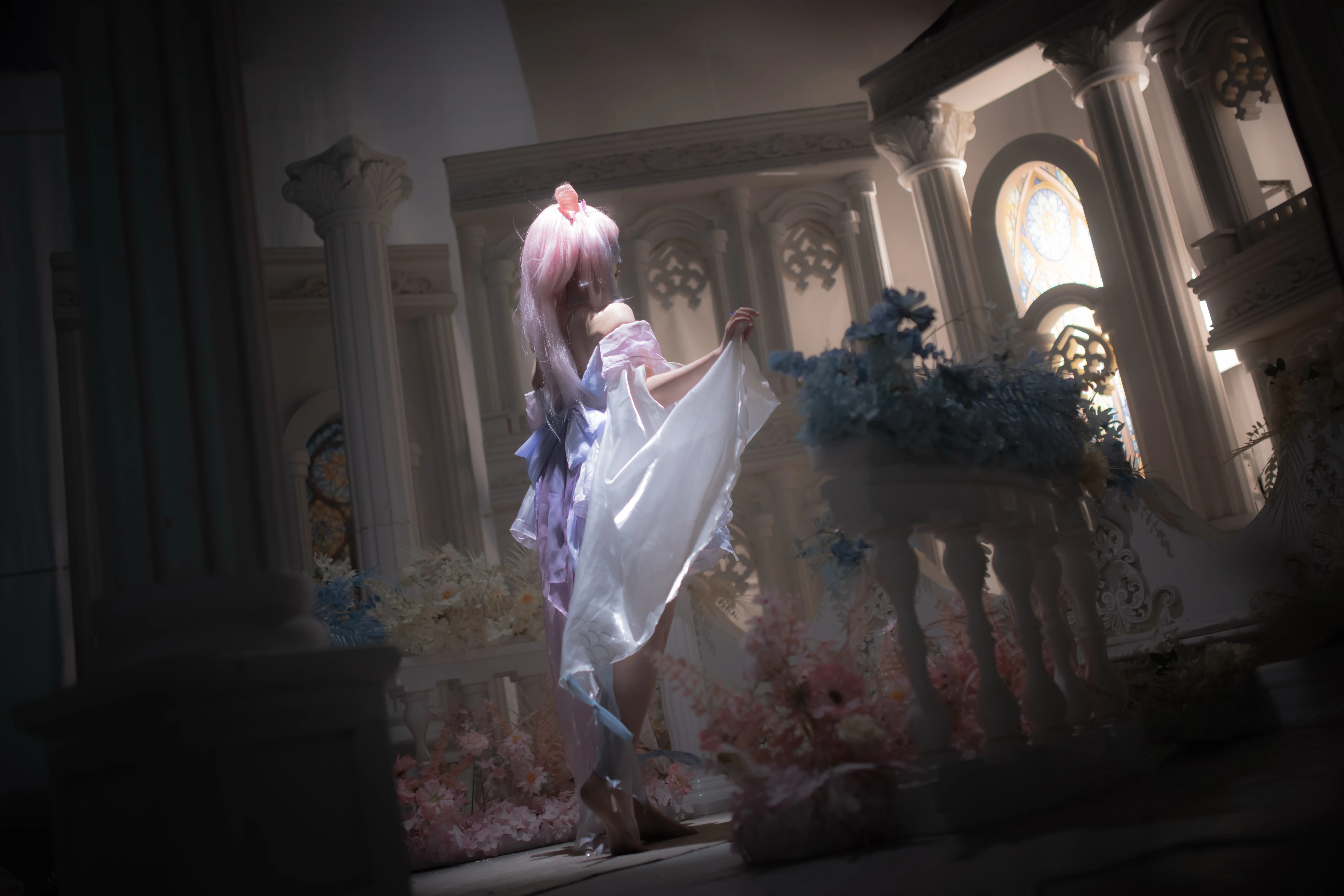 【珊瑚宮心海cos】原神裡的水色少女，教堂逆光氛圍感正片 - 第 8 張