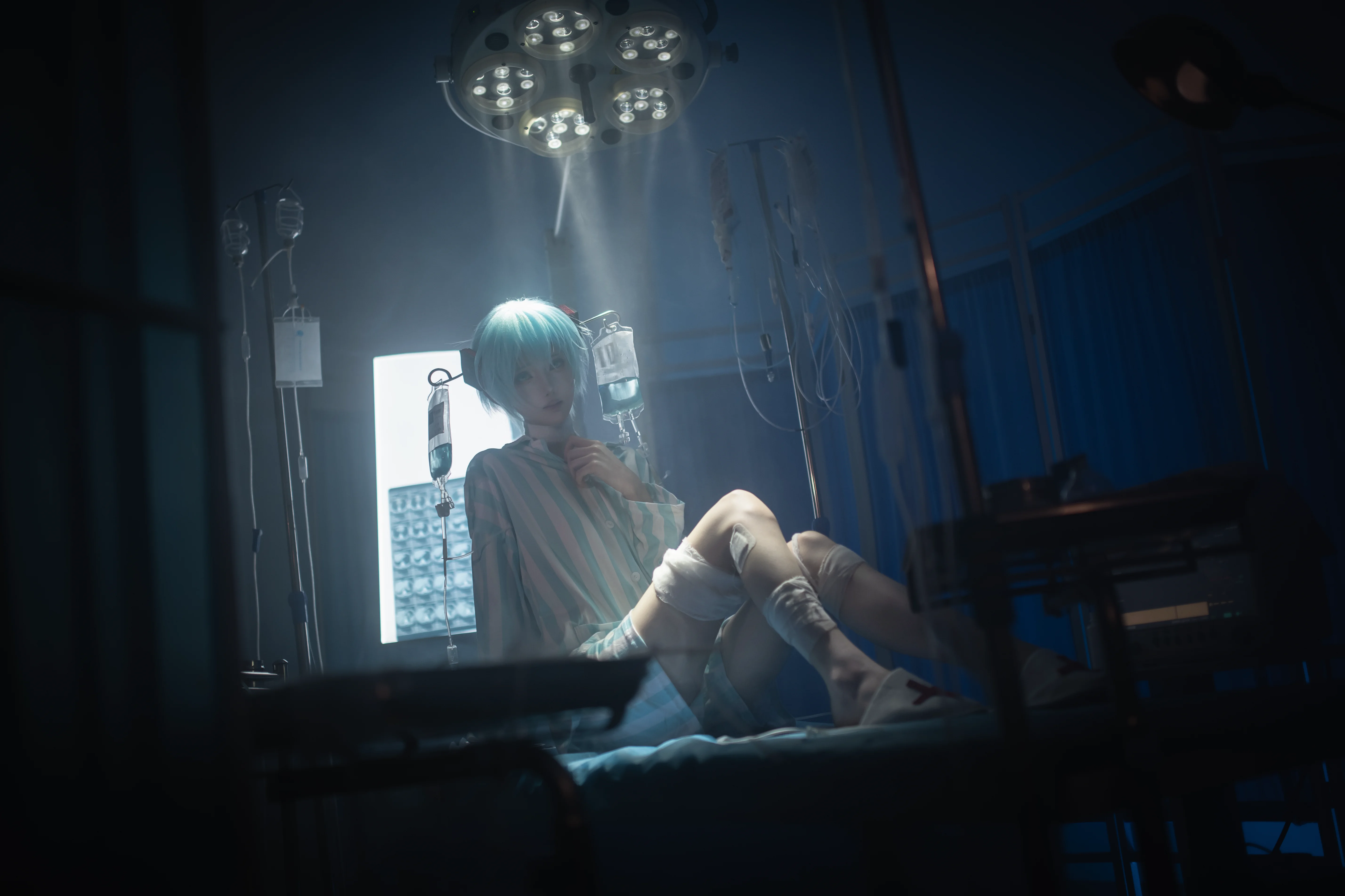 【初音未来cos】病院蓝光下的破碎与静谧 - 第 5 张