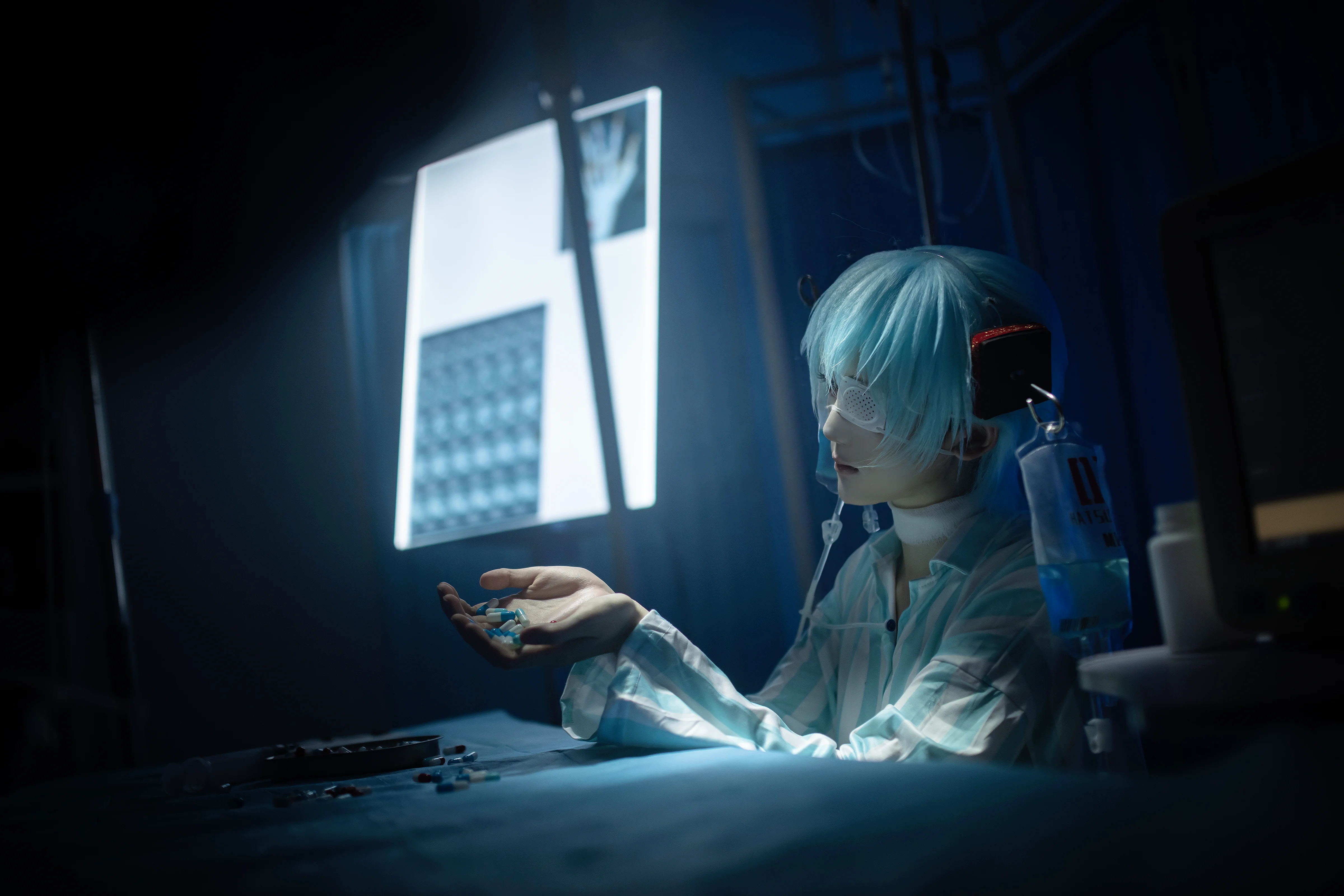 【初音未来cos】病院蓝光下的破碎与静谧 - 第 7 张
