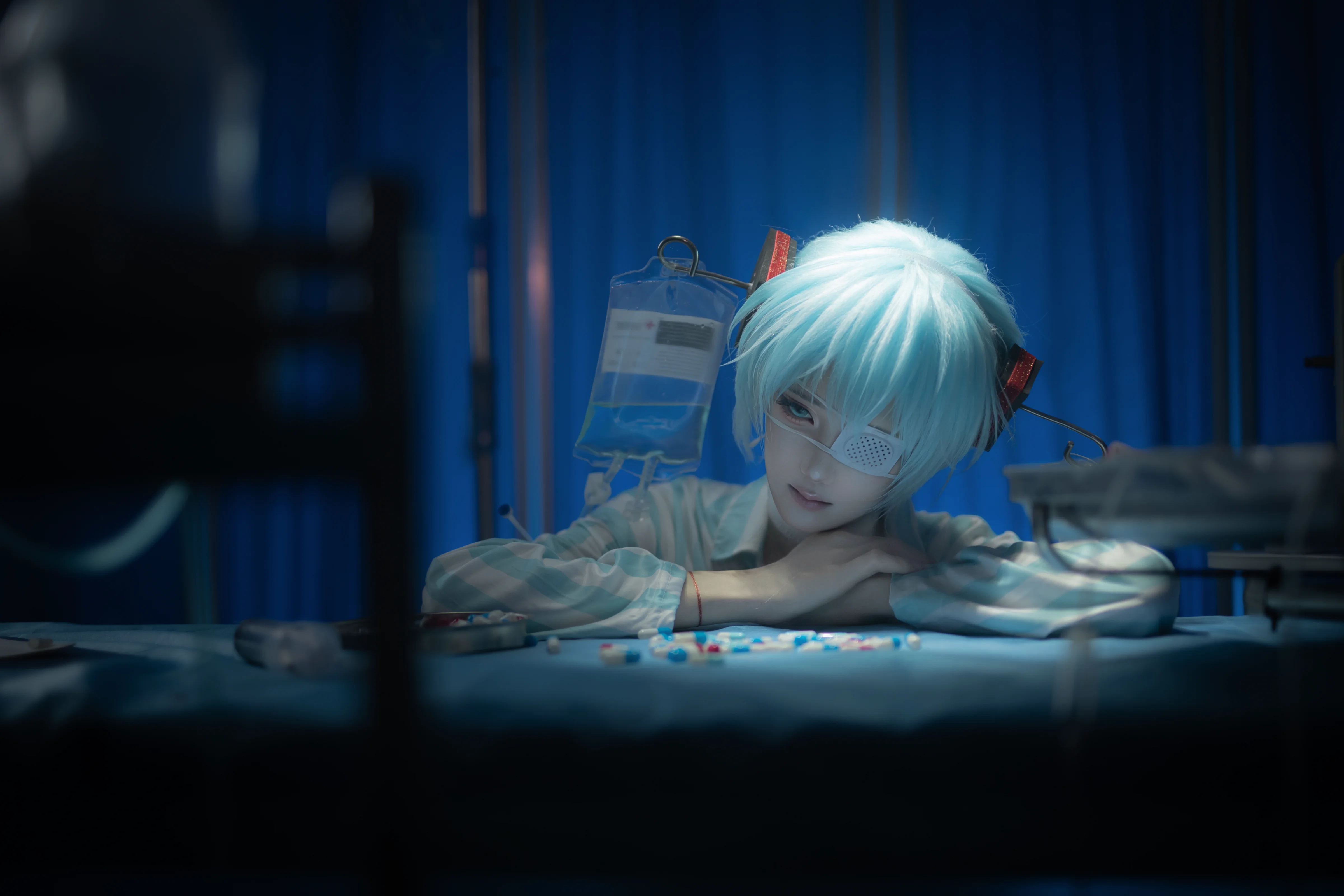 【初音未来cos】病院蓝光下的破碎与静谧 - 第 9 张
