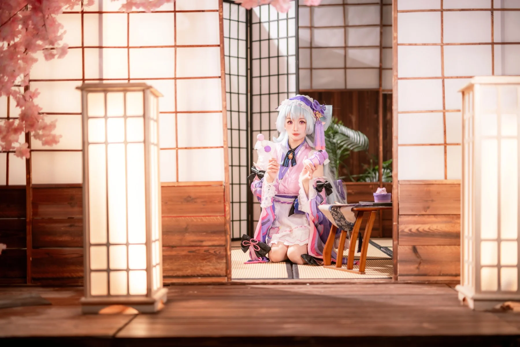 【梦见月瑞希cos】愁云拂散，梦间月明的原神和风 - 第 3 张