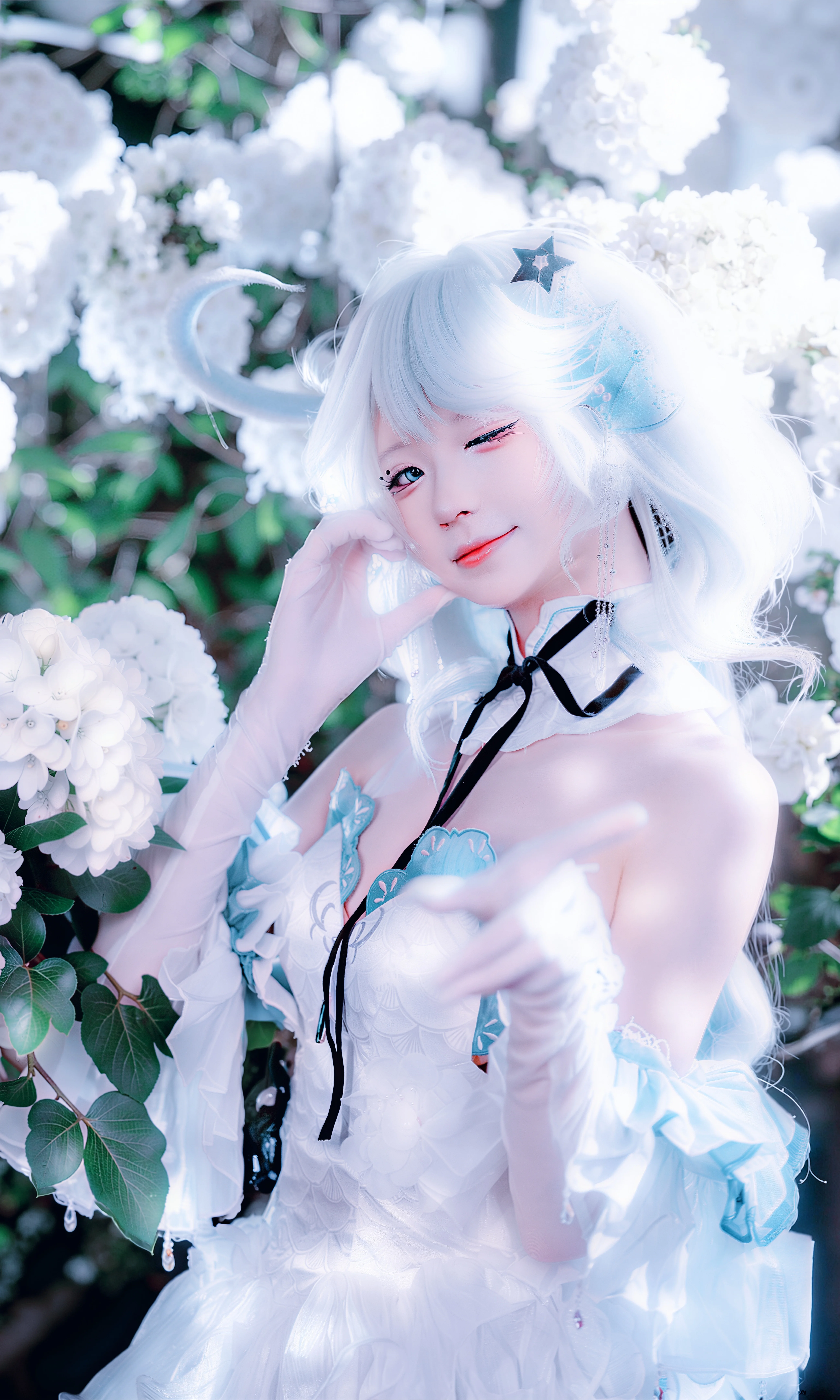 【芙宁娜cos】坠入绣球花海的童话世界