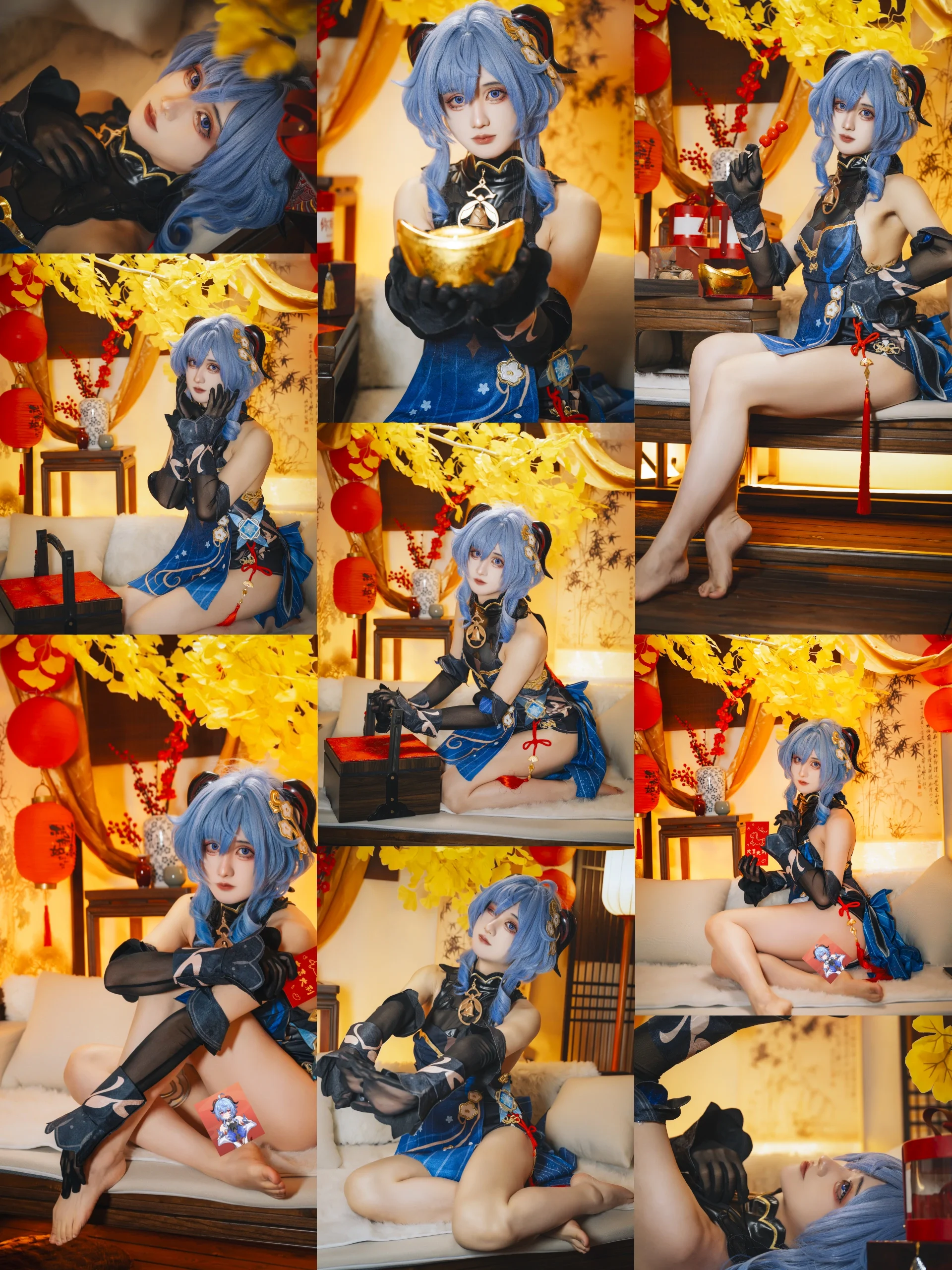 【甘雨cos】原神奔霄颂玉轮，海灯节年味满满的治愈系视觉 - 第 1 张