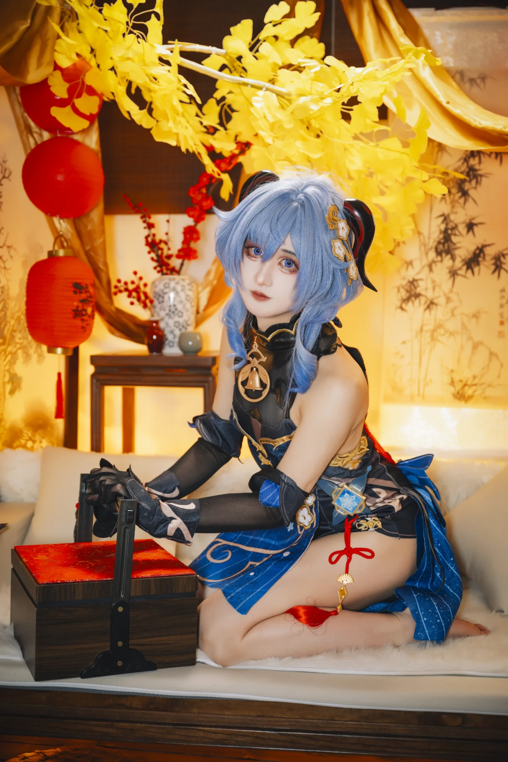 【甘雨cos】原神奔霄颂玉轮，海灯节年味满满的治愈系视觉 - 第 10 张