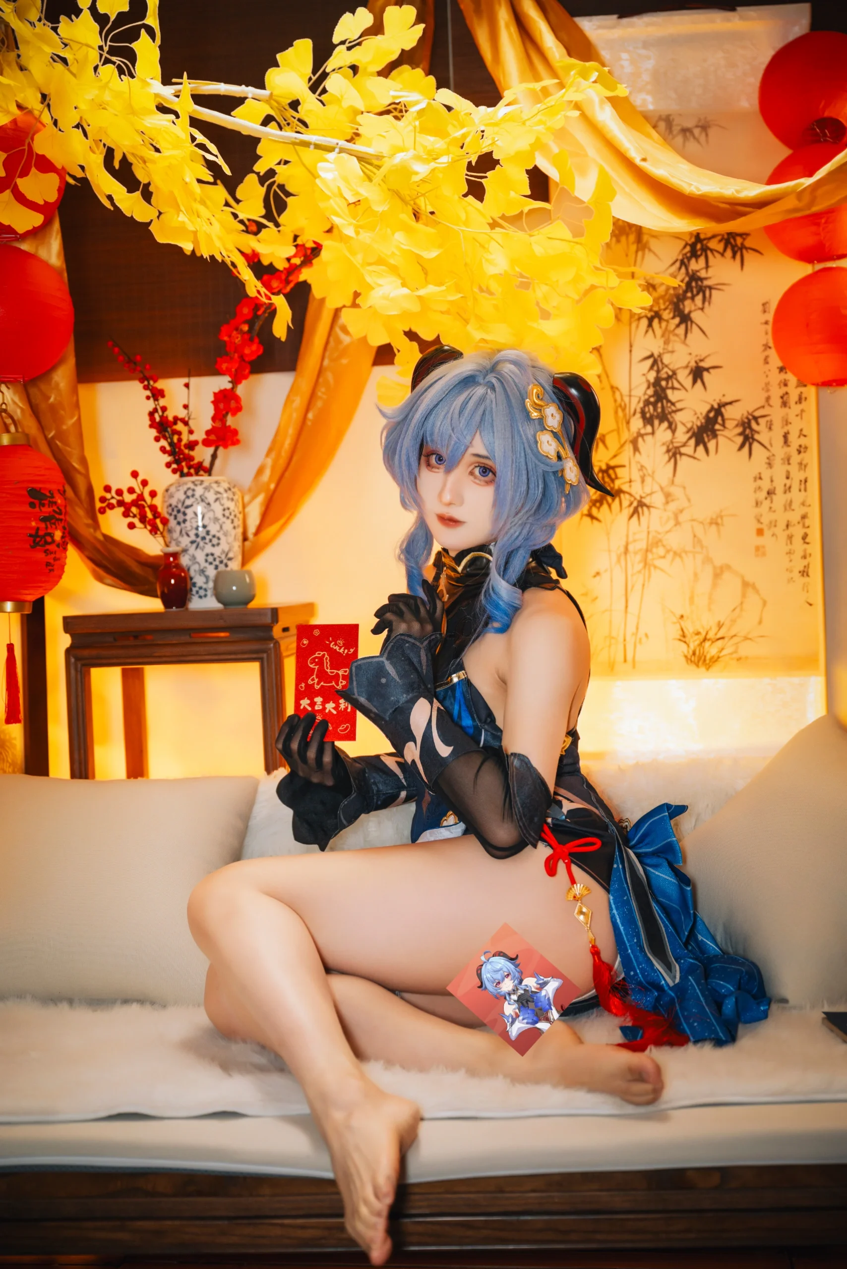 【甘雨cos】原神奔霄颂玉轮，海灯节年味满满的治愈系视觉 - 第 2 张