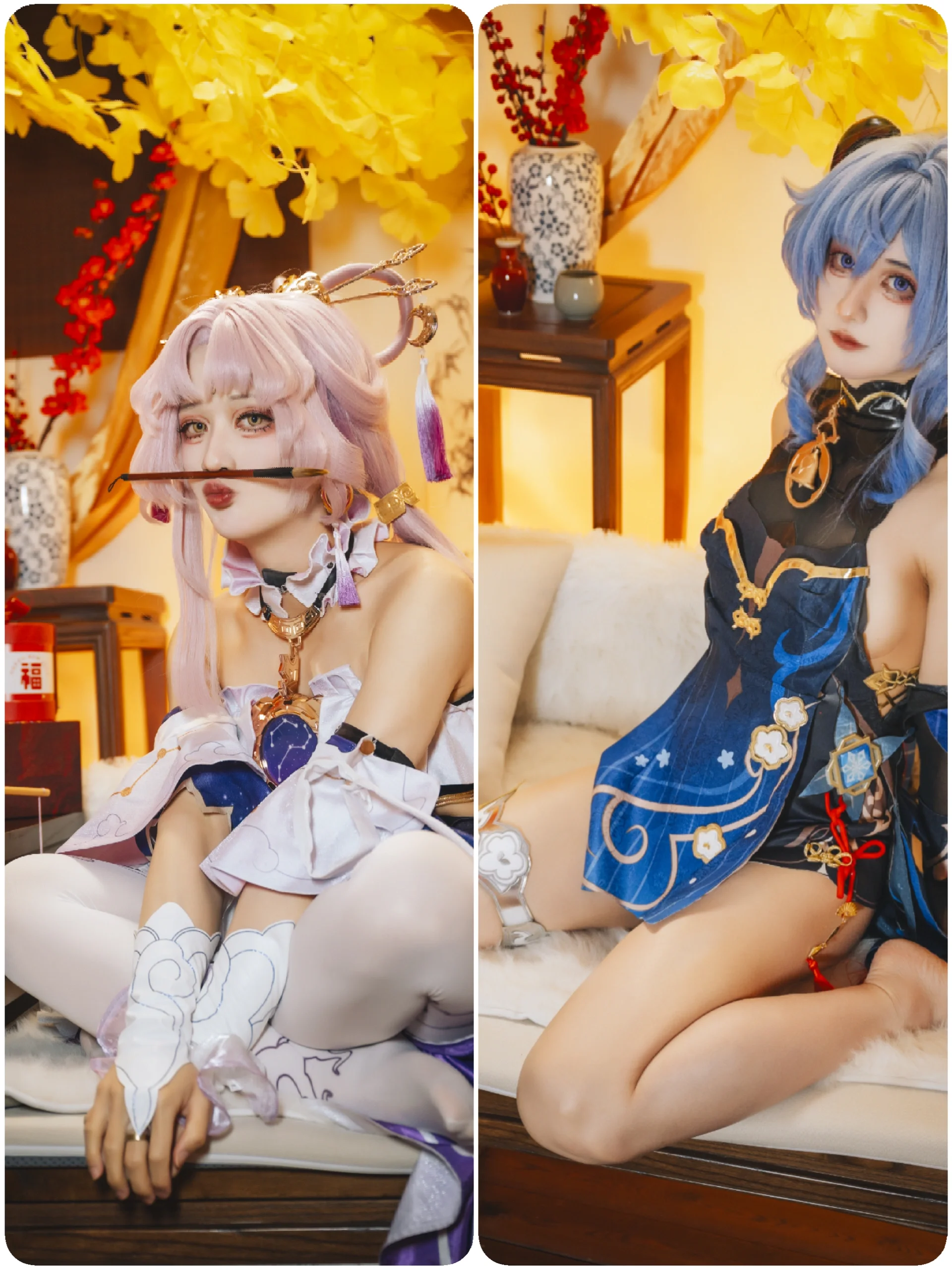 【符玄甘雨cos】罗浮仙舟与璃月港的新春双倍祝福 - 第 1 张