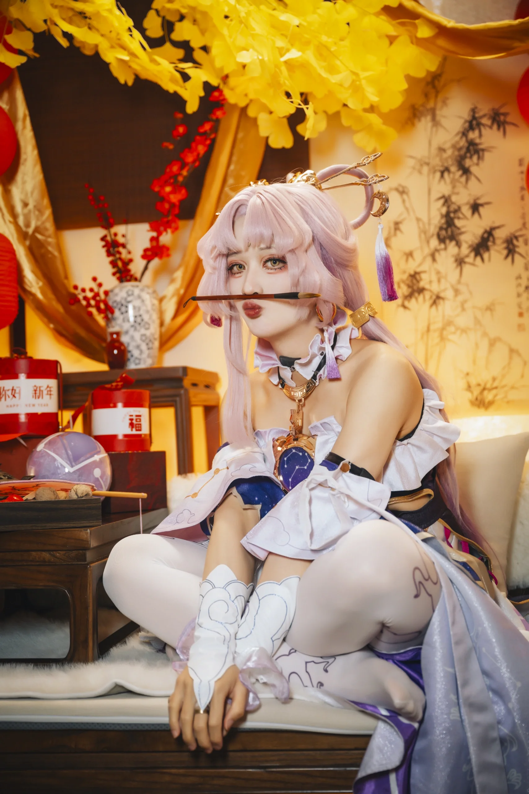 【符玄甘雨cos】罗浮仙舟与璃月港的新春双倍祝福 - 第 2 张