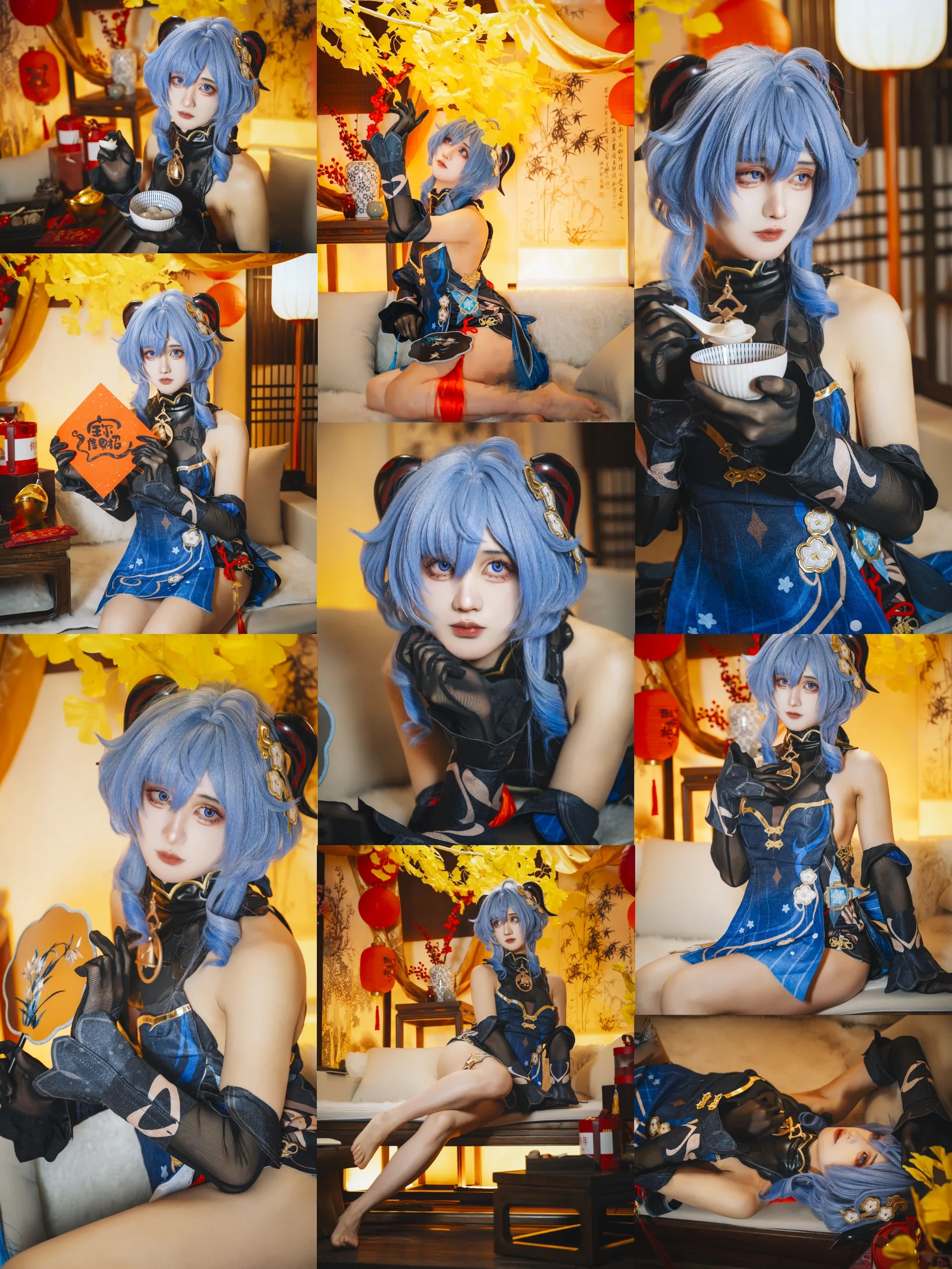 【甘雨cos】元宵佳节，琉璃百合般清冷的温柔 - 第 1 张