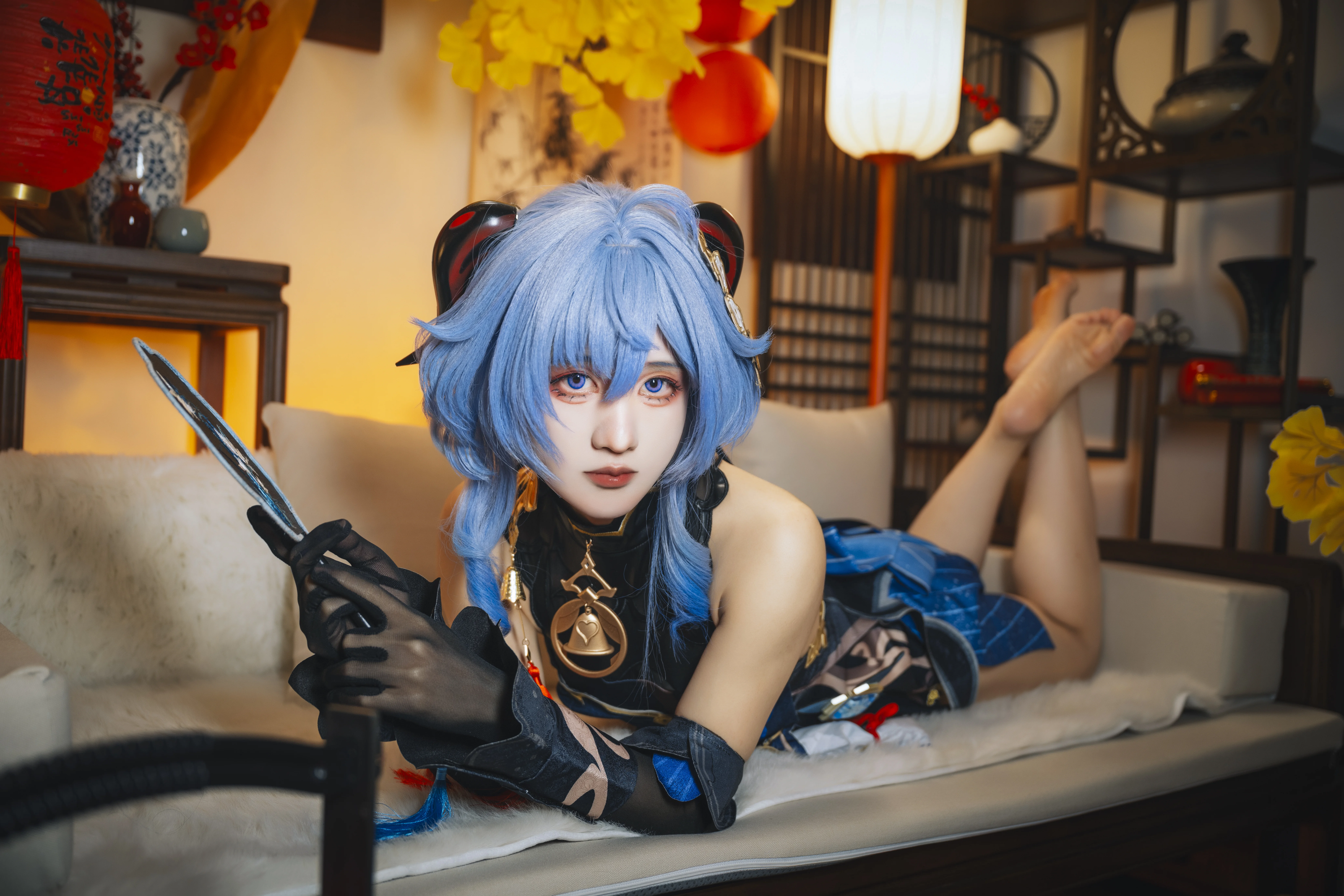 【甘雨cos】元宵佳节，琉璃百合般清冷的温柔 - 第 13 张