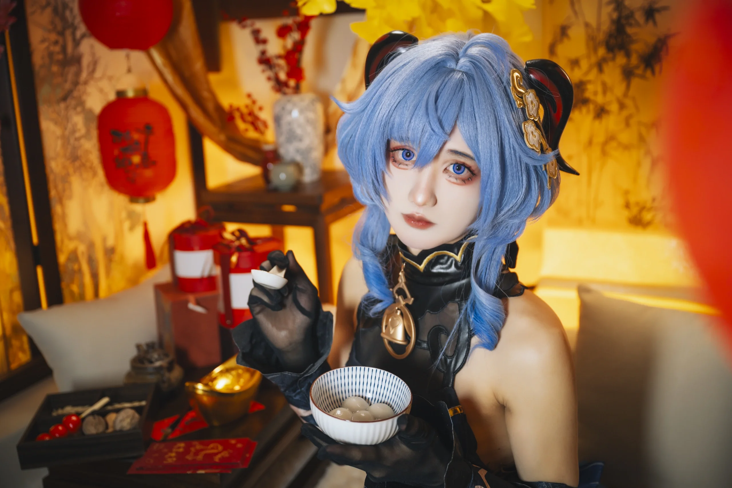 【甘雨cos】元宵佳节，琉璃百合般清冷的温柔 - 第 2 张