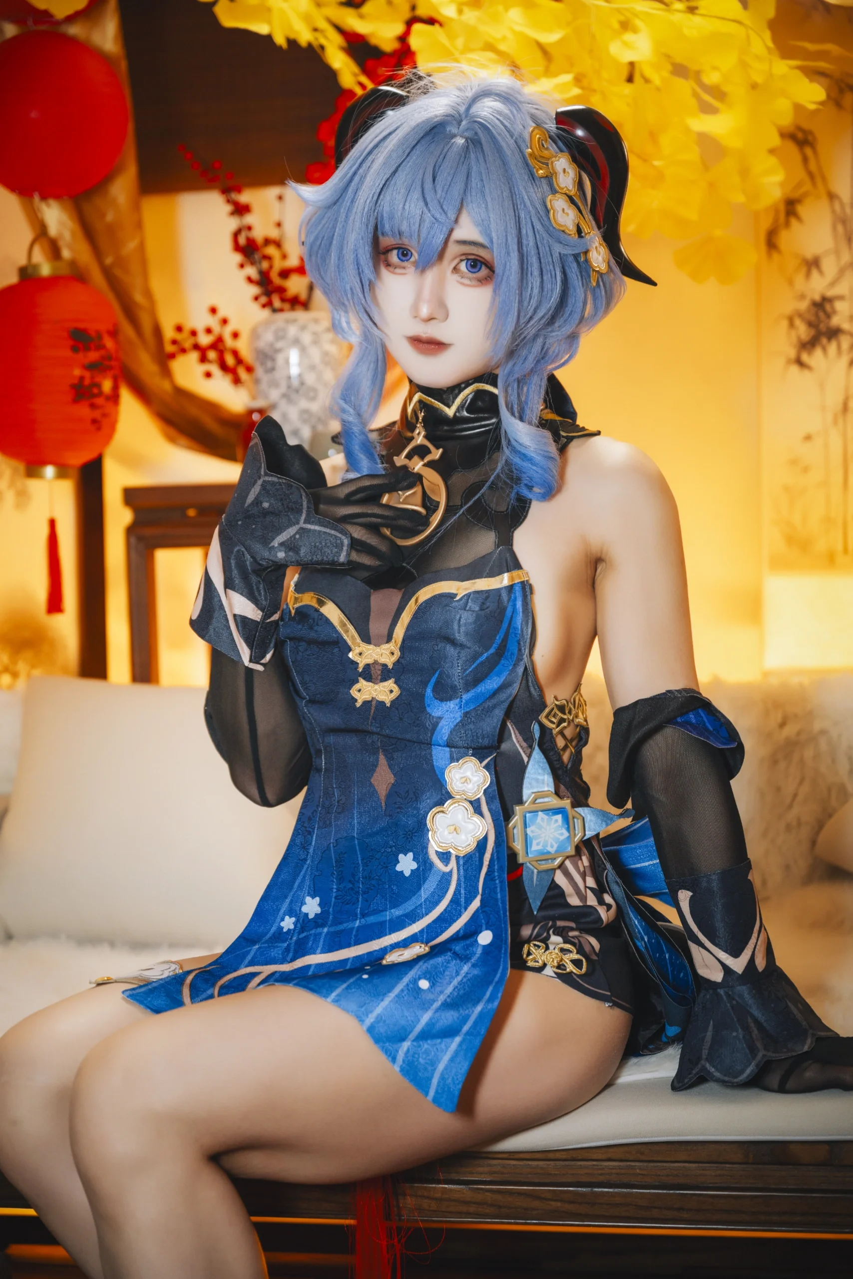 【甘雨cos】元宵佳节，琉璃百合般清冷的温柔 - 第 7 张