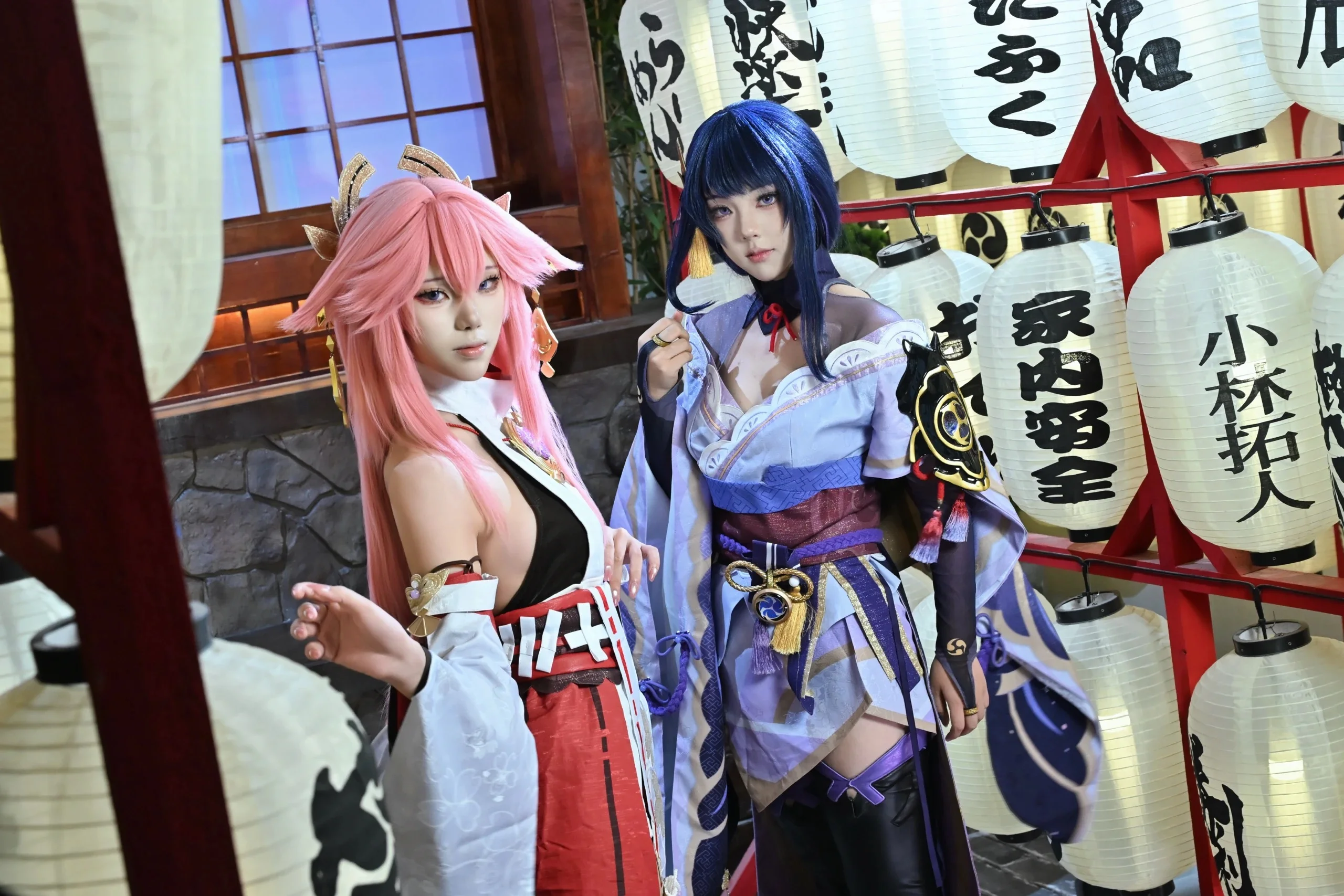 【八重神子＆雷電将軍コスプレ】鳴神組の和风神社の一日 - 2 枚目