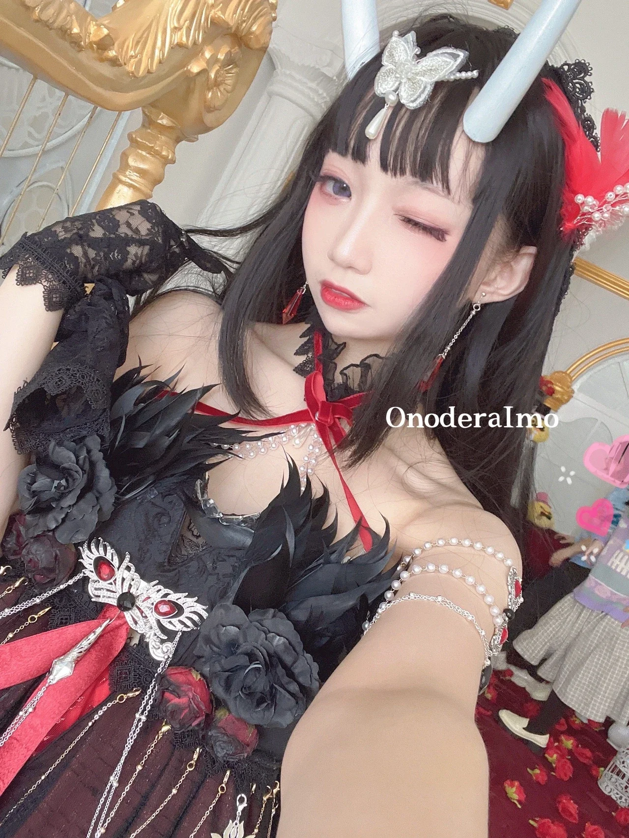 【能代cos】碧藍航線誓約花嫁，黑紅配色的華麗體驗 - 第 1 張
