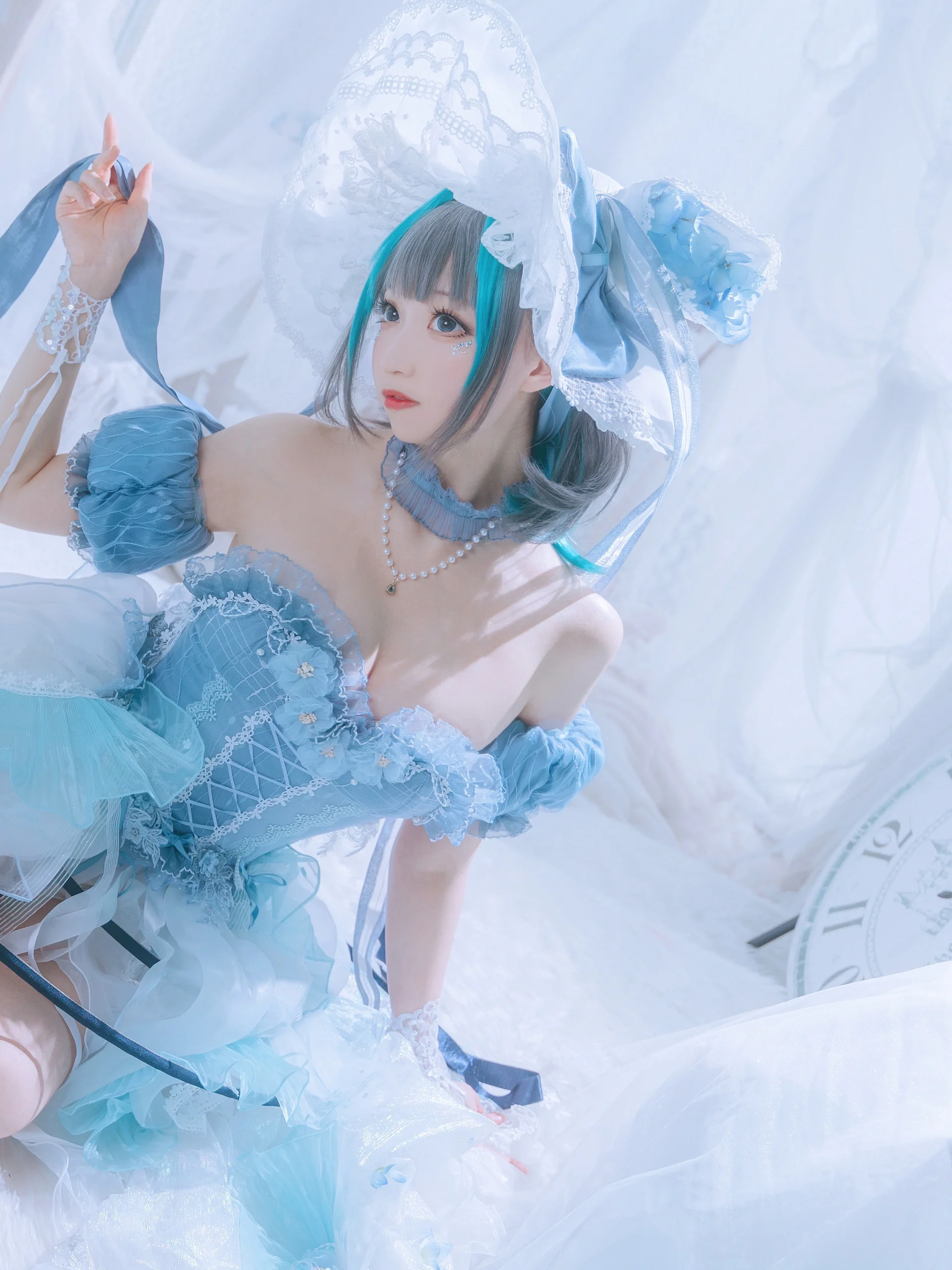 【柴郡cos】碧蓝航线，藏在蓝白洋装里的慵懒感 - 第 11 张