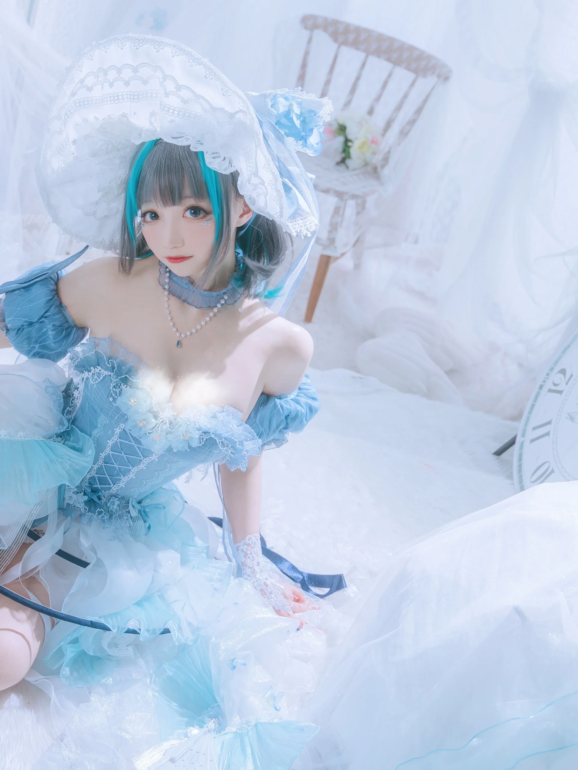 【柴郡cos】碧蓝航线，藏在蓝白洋装里的慵懒感 - 第 13 张