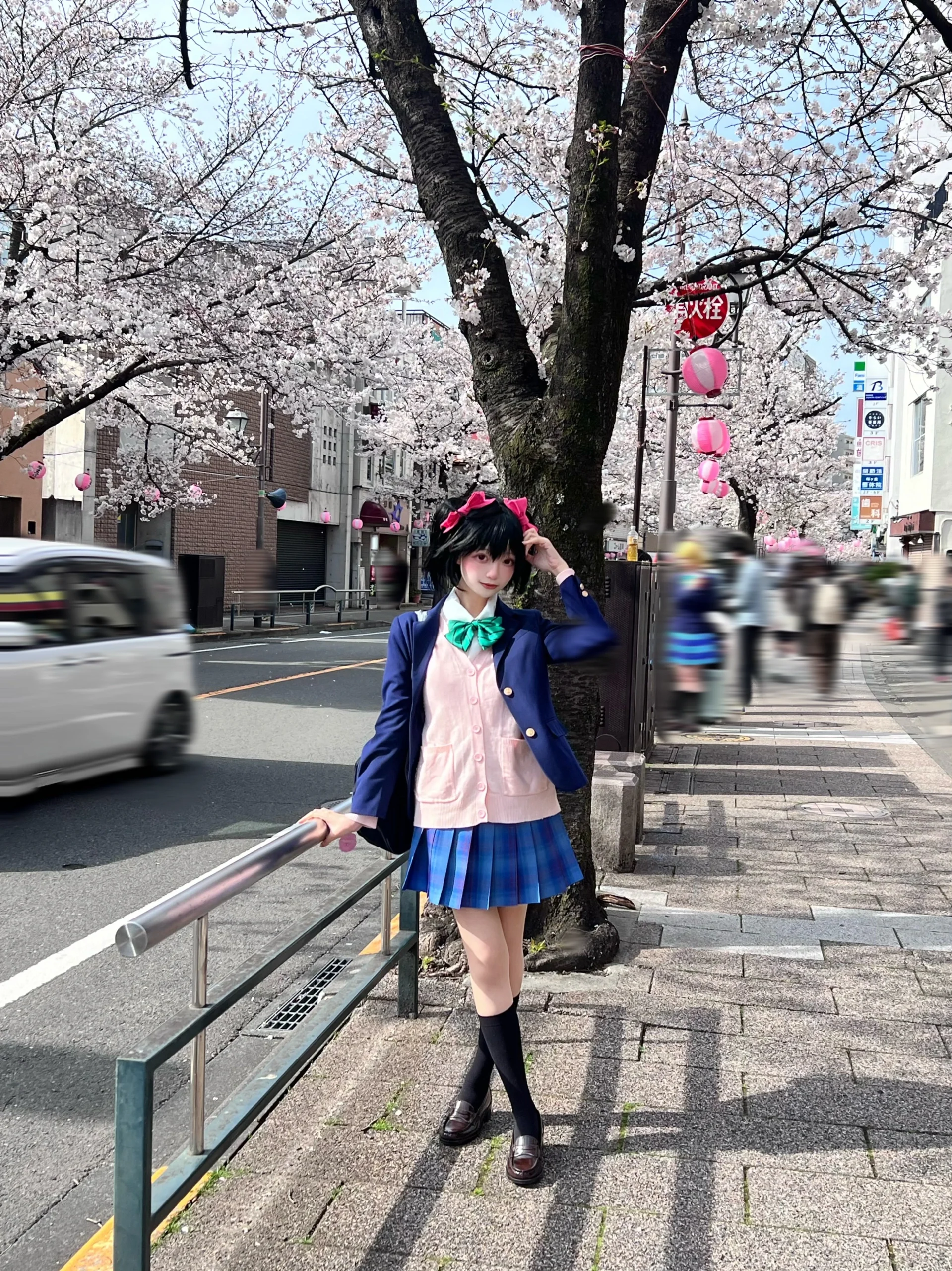 【矢泽妮可cos】春日樱花下的缪斯偶像校园写真 - 第 5 张