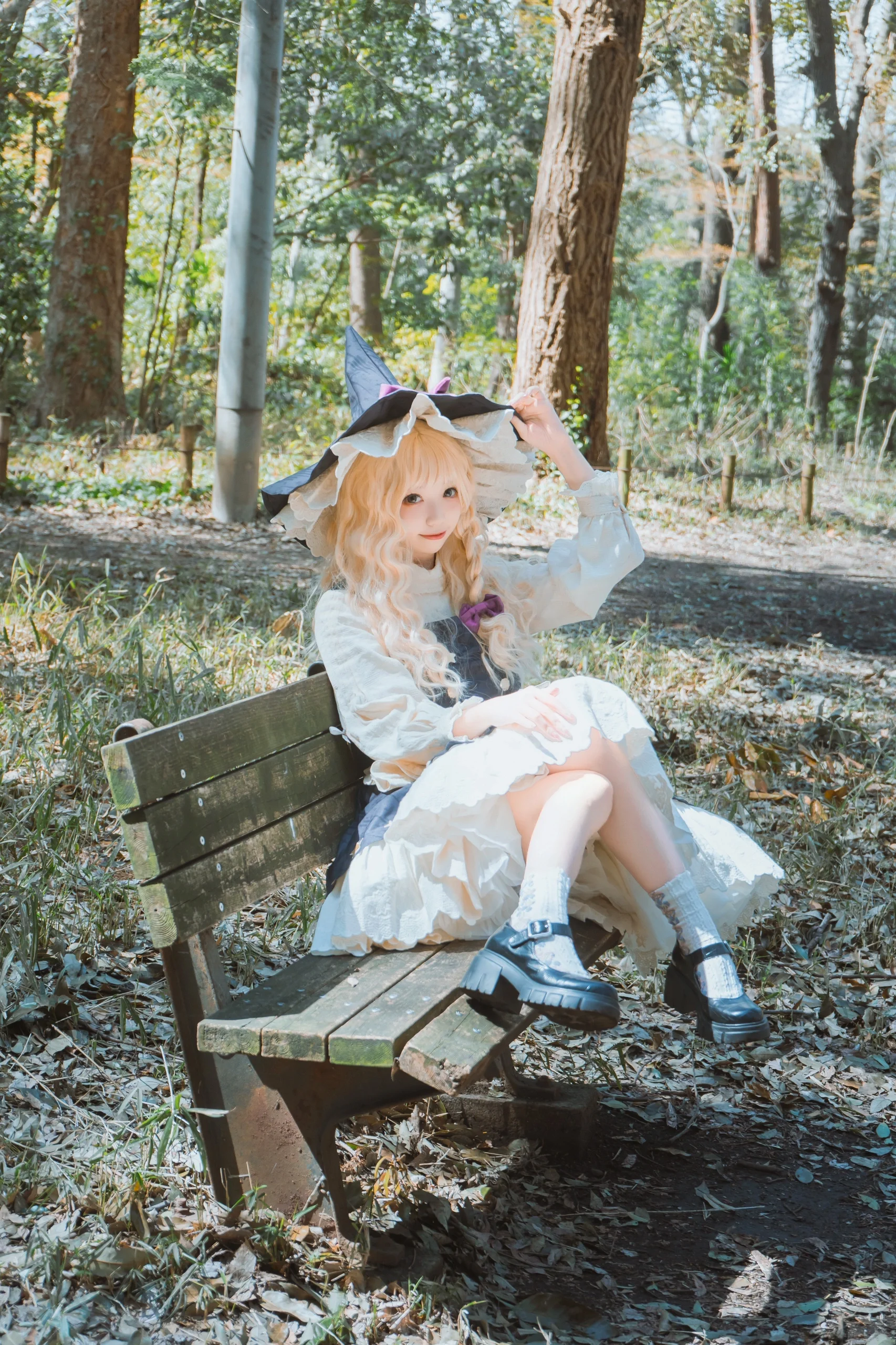 【雾雨魔理沙cos】樱花难民上线，林间的普通魔法使 - 第 2 张